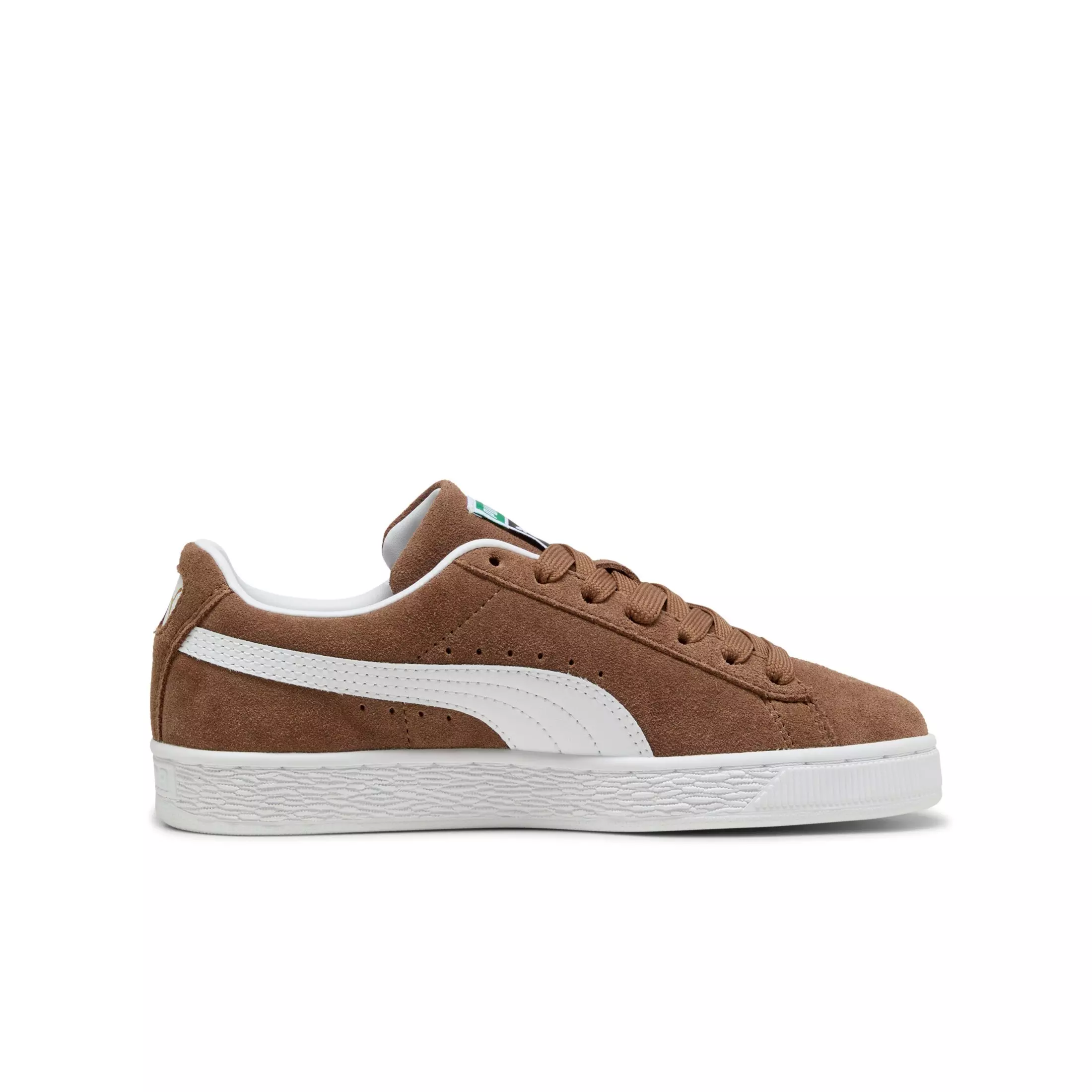 PUMA Suede Classic "Haute Coffee/PUMA White" Grade School Girls' Shoe - COFFEE/WHITE