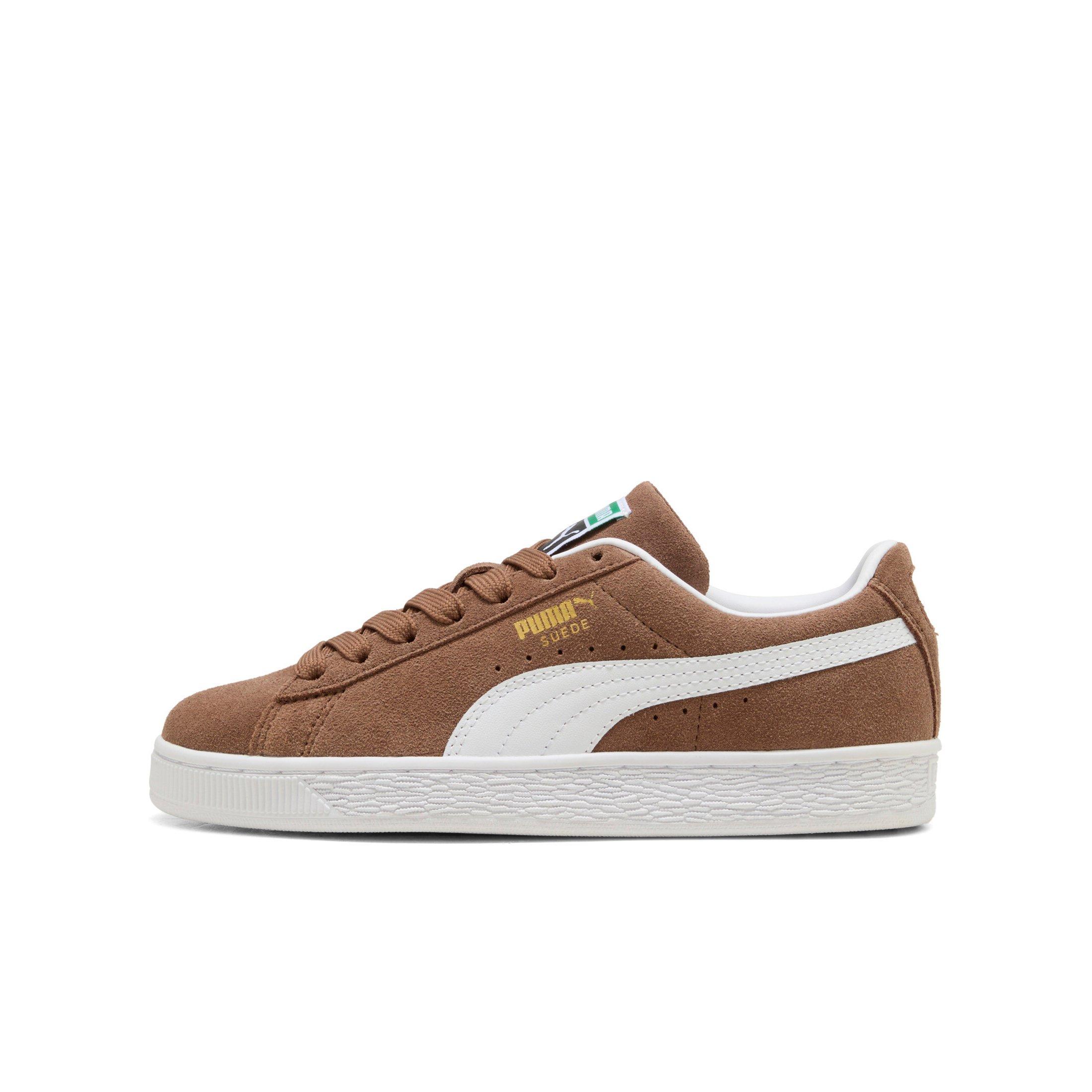 PUMA Suede Classic "Haute Coffee/PUMA White" Grade School Girls' Shoe - COFFEE/WHITE