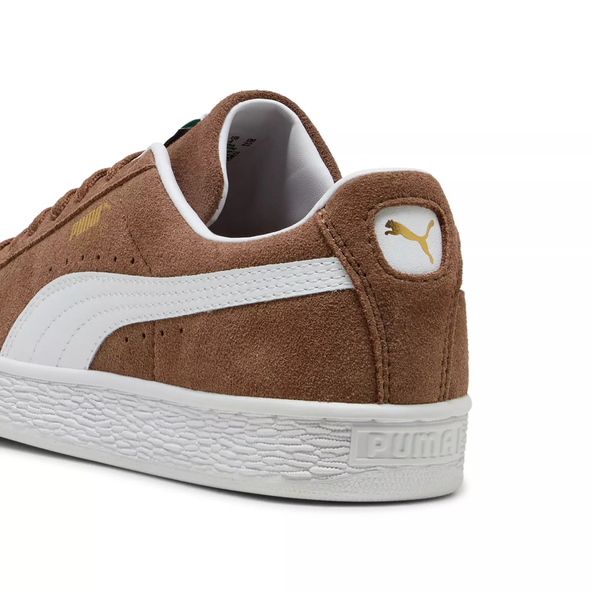 PUMA Suede Classic "Haute Coffee/PUMA White" Grade School Girls' Shoe - COFFEE/WHITE