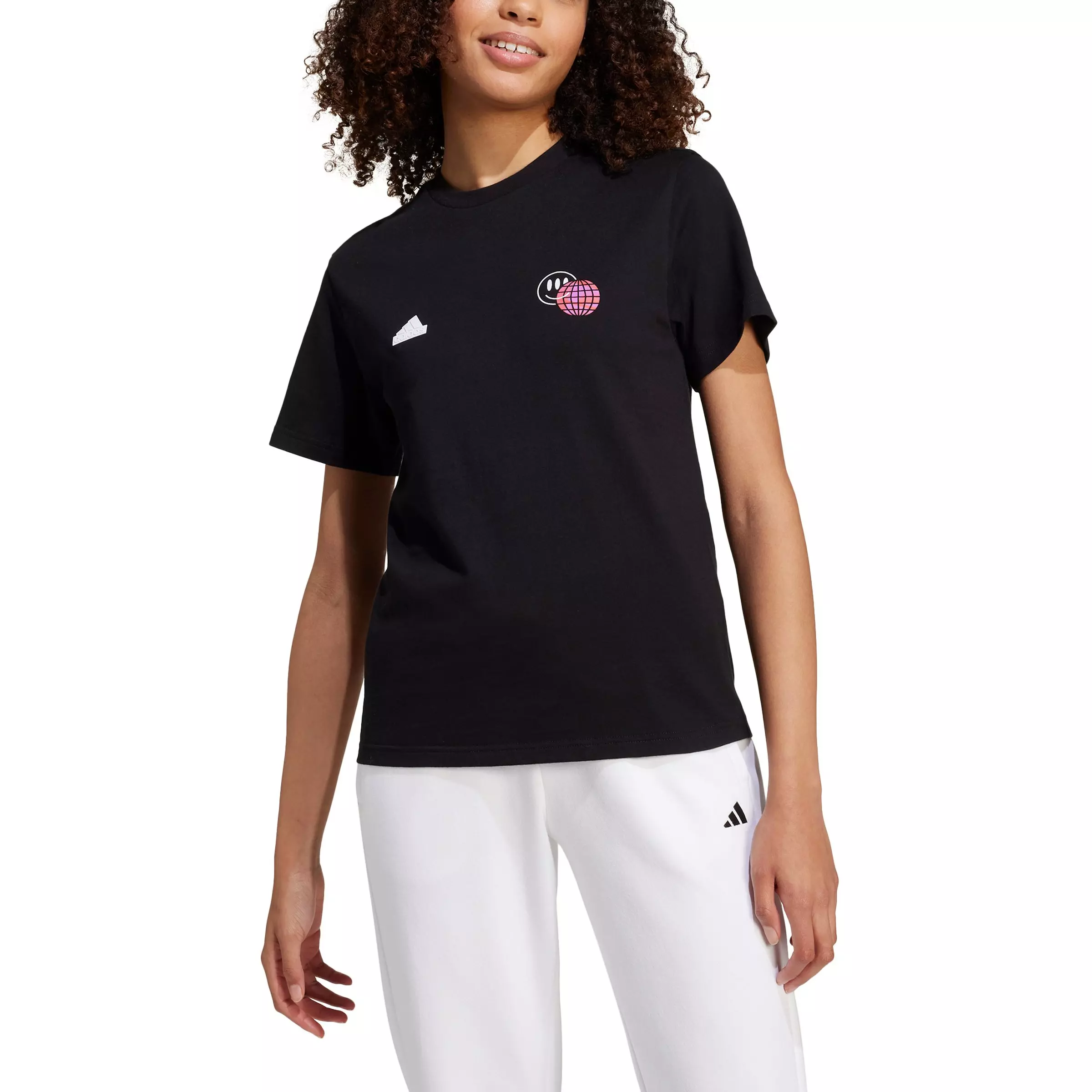 adidas Women's House of Tiro Summer Graphic T-Shirt - Black - BLACK