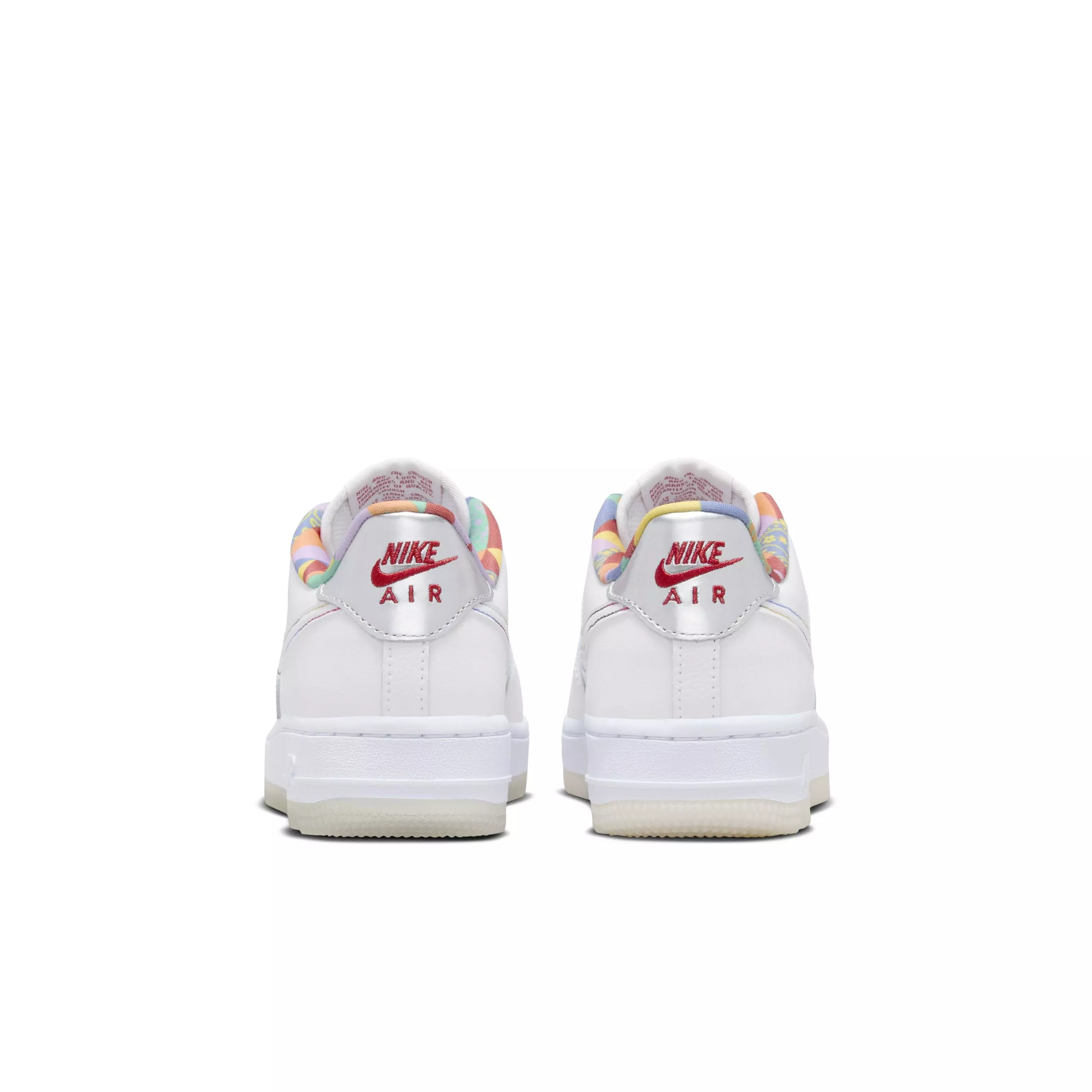 Nike Air Force 1 LV8 "White/White/White/Midnight Navy" Grade School Boys' Shoe - WHITE/WHITE/WHITE/NAVY