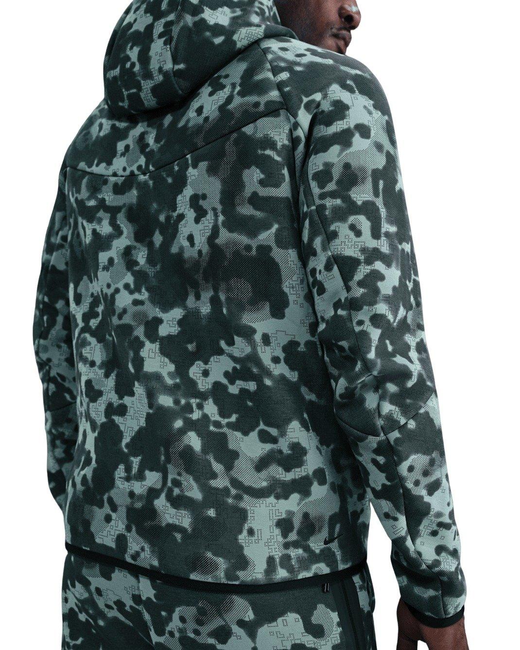 Nike Men's Tech Full-Zip Fleece Camo Windrunner Jacket - Green - GREEN Thumbnail View 2