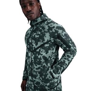 Nike Men's Tech Full-Zip Fleece Camo Windrunner Jacket - Green