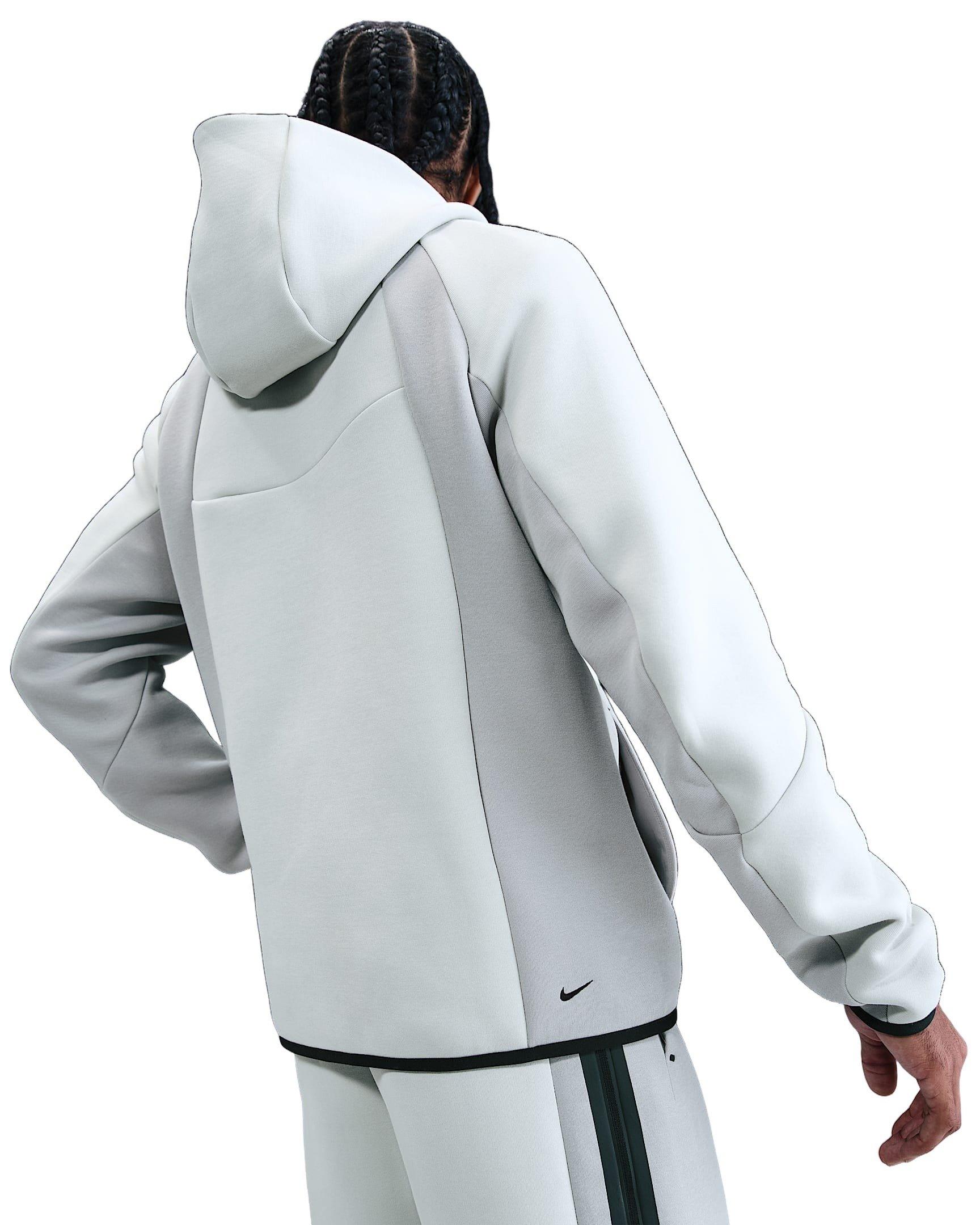 Nike Men's Tech Color Block Full-Zip Fleece Windrunner Jacket - GREY Thumbnail View 2