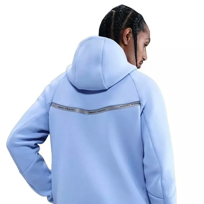 Nike Men's Tech Full-Zip Fleece Windrunner Jacket with Reflective Accents - BLUE