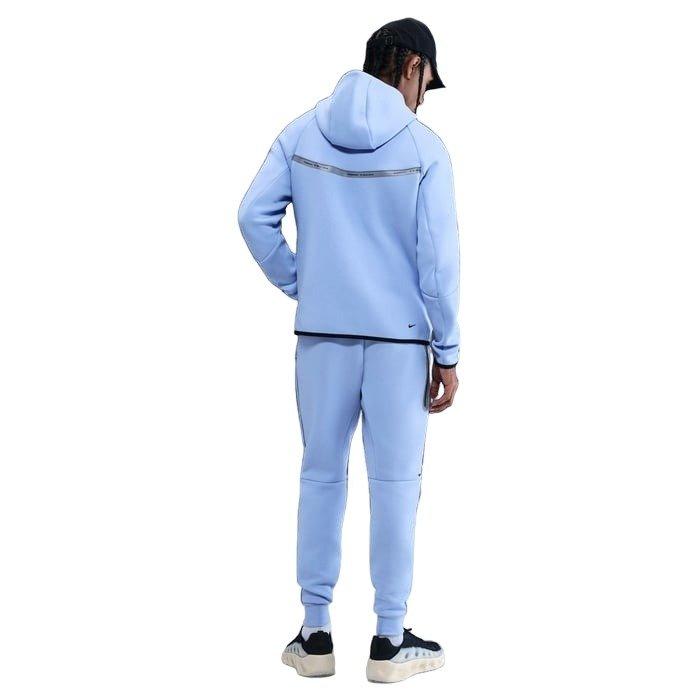 Nike Men's Tech Full-Zip Fleece Windrunner Jacket with Reflective Accents - BLUE Thumbnail View 5