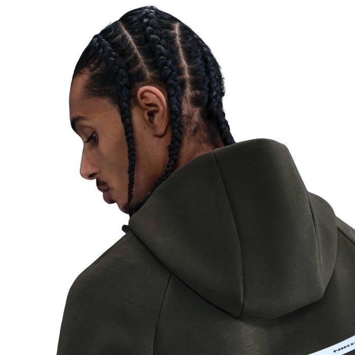 Nike Men's Tech Full-Zip Fleece Windrunner Jacket with Reflective Accents - GREEN Thumbnail View 2