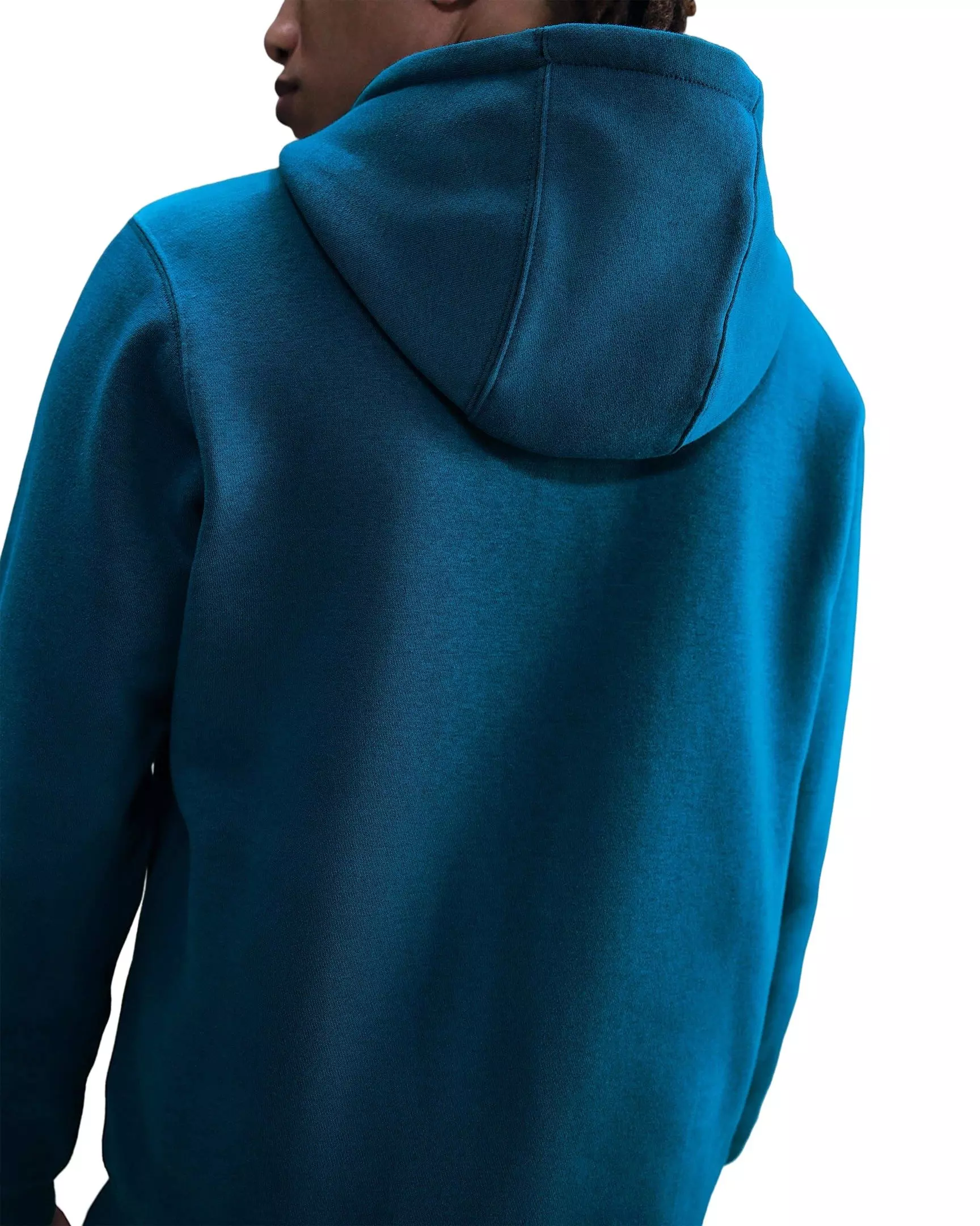 Nike Men's Club Full-Zip Fleece Hooded Jacket - BLUE