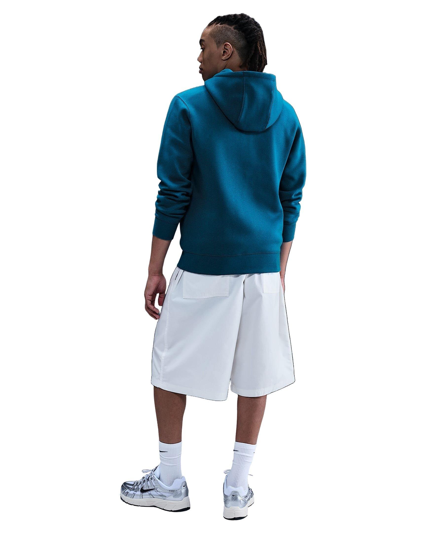 Nike Men's Club Full-Zip Fleece Hooded Jacket - BLUE Thumbnail View 5