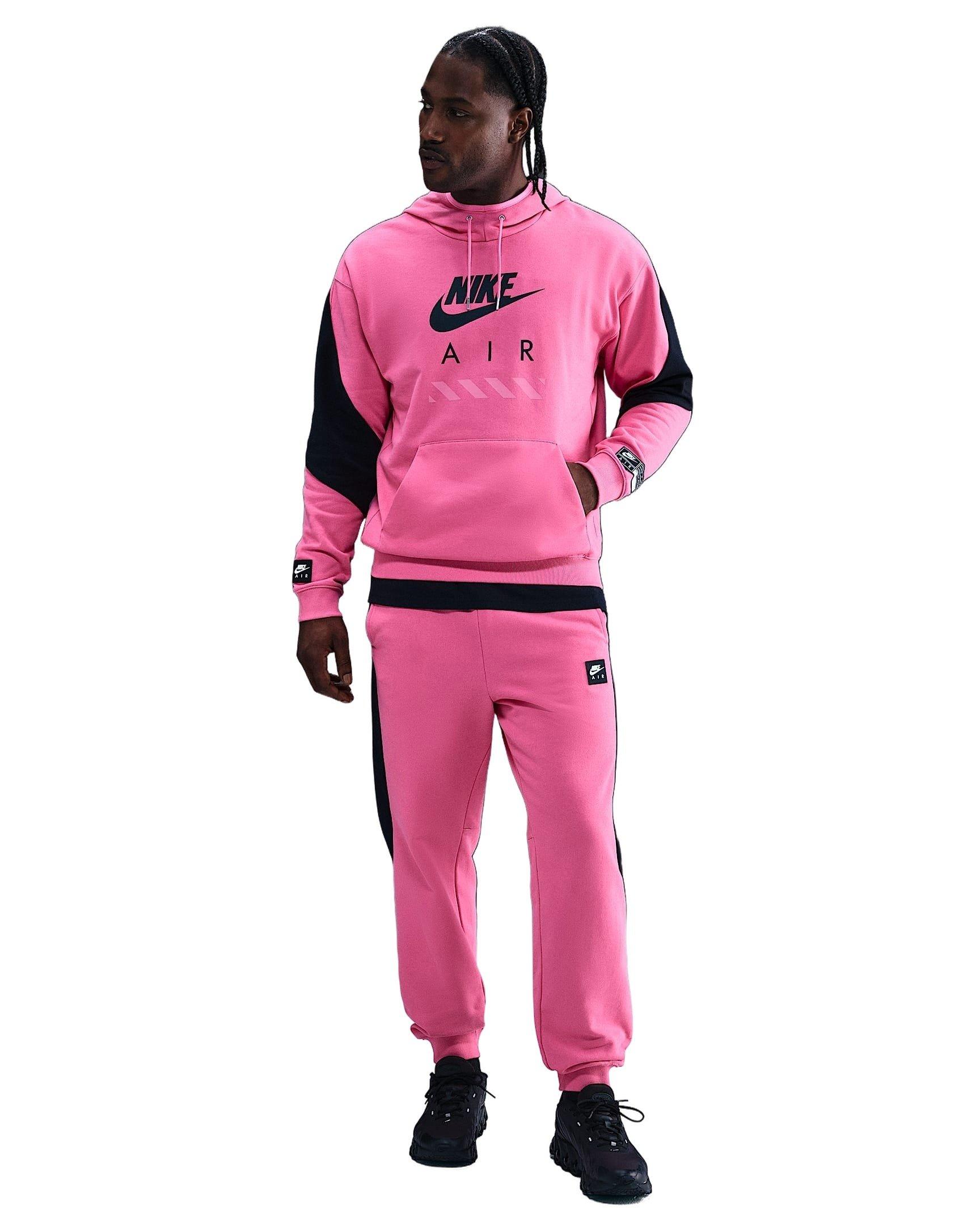 Nike Men's Air Fleece Pullover Hoodie - Pink - PINK Thumbnail View 1