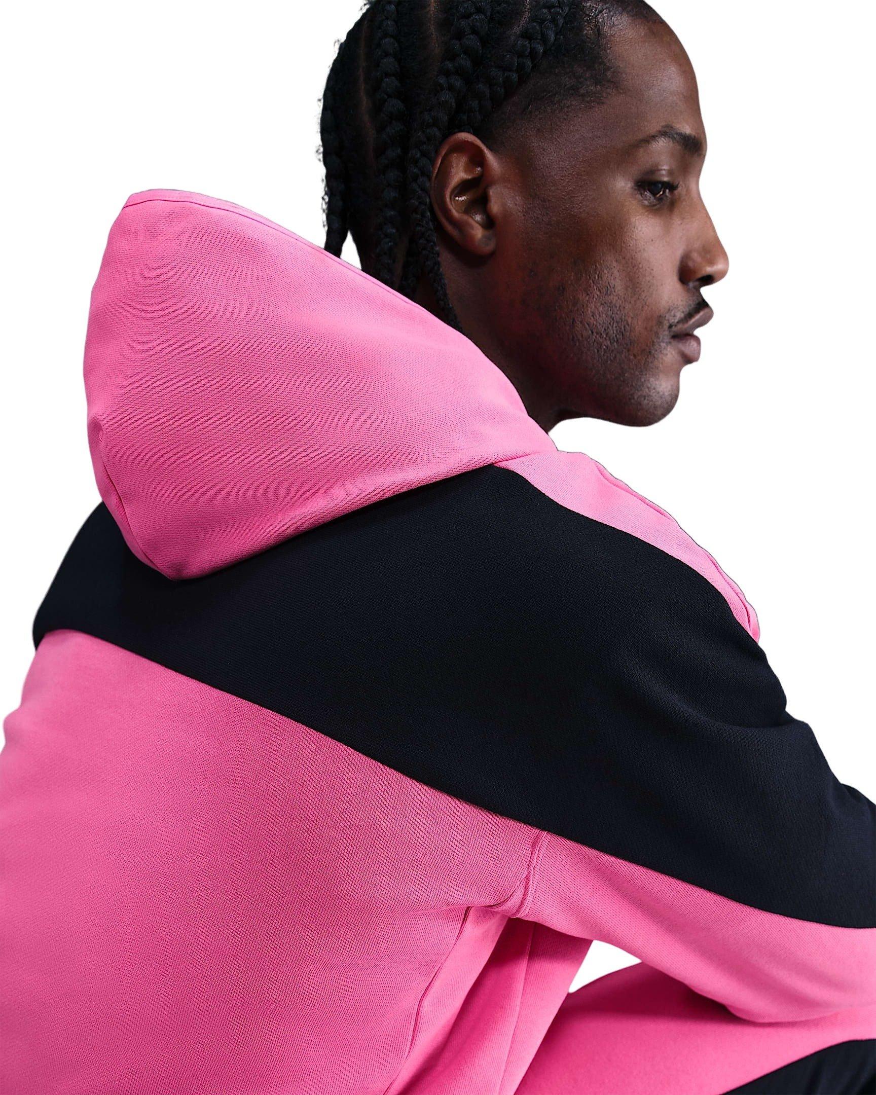 Nike Men's Air Fleece Pullover Hoodie - Pink - PINK Thumbnail View 4