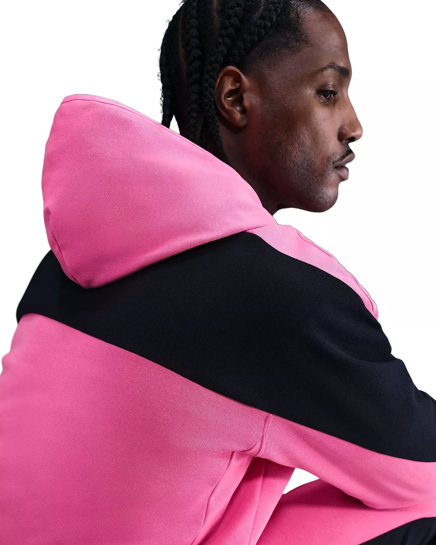 Nike Men's Air Fleece Pullover Hoodie - Pink - PINK