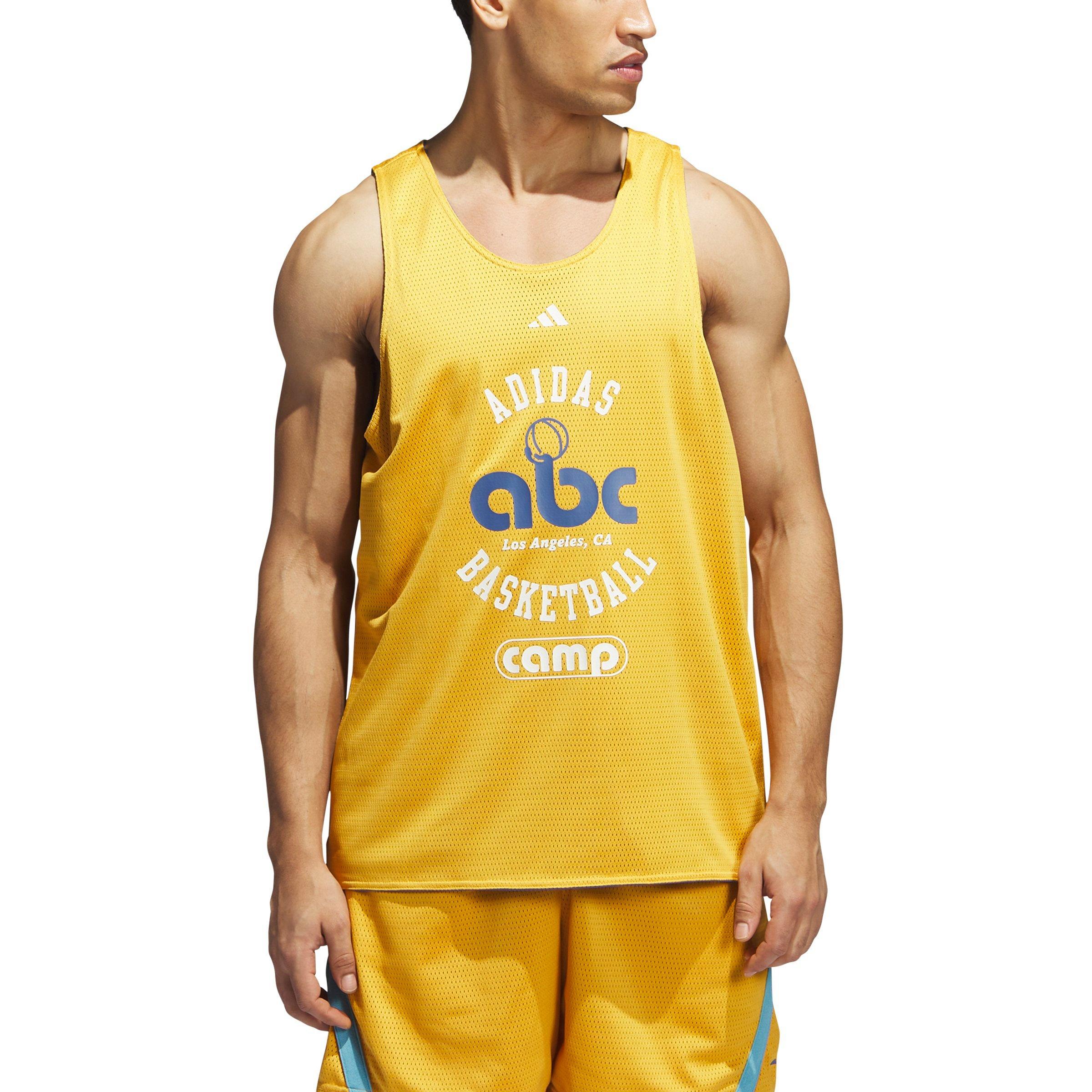 adidas Men's Basketball Select Summer Camp Jersey-Yellow - Hibbett