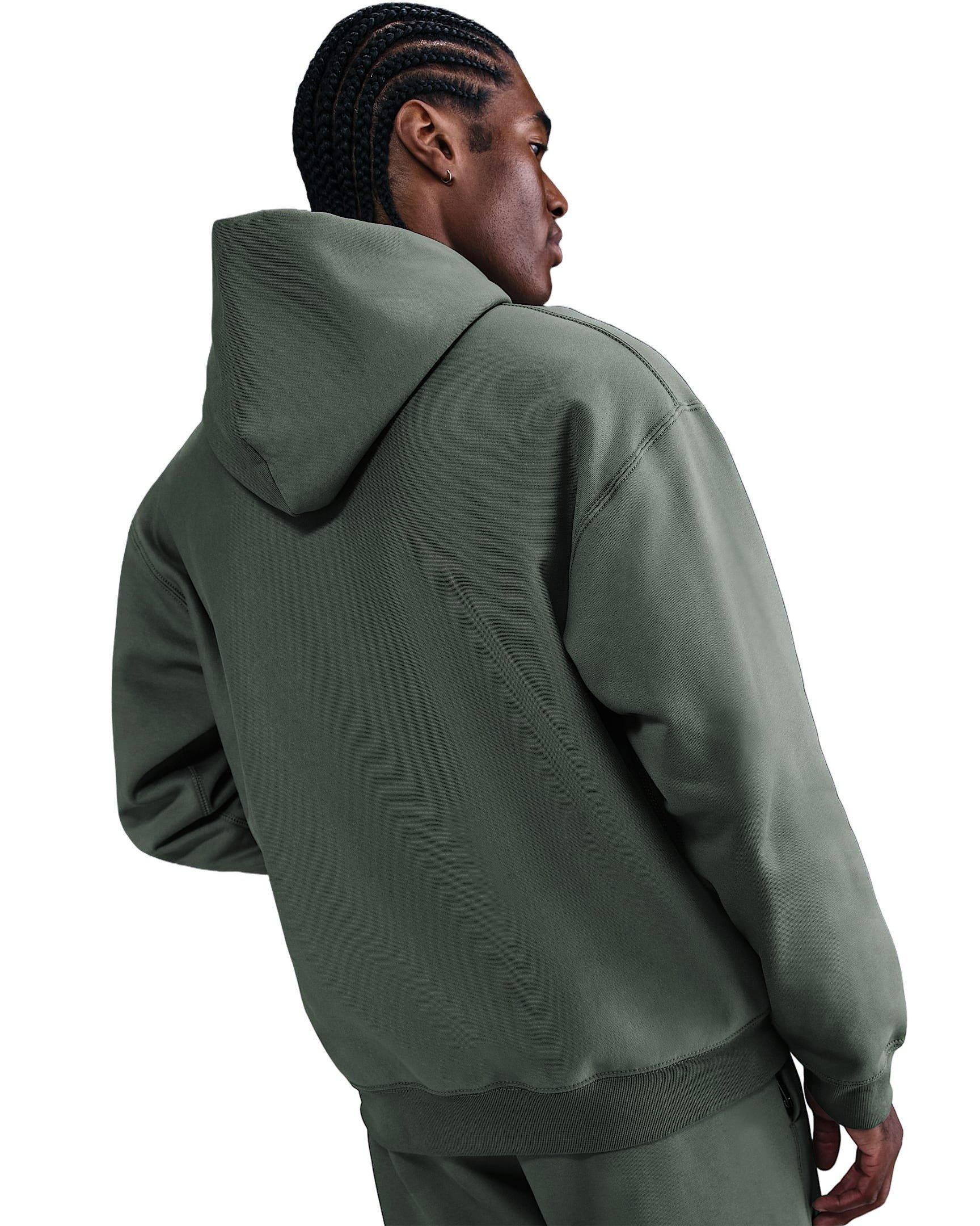 Nike Men's Solo Swoosh Loose Fleece Pullover Hoodie - GREEN Thumbnail View 2