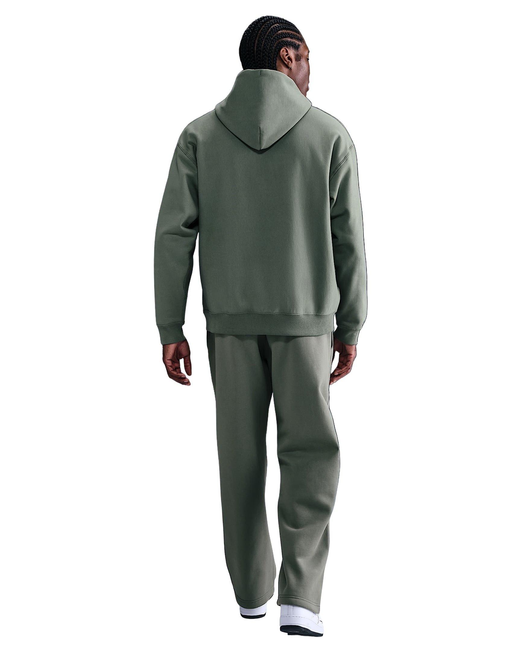 Nike Men's Solo Swoosh Loose Fleece Pullover Hoodie - GREEN Thumbnail View 5