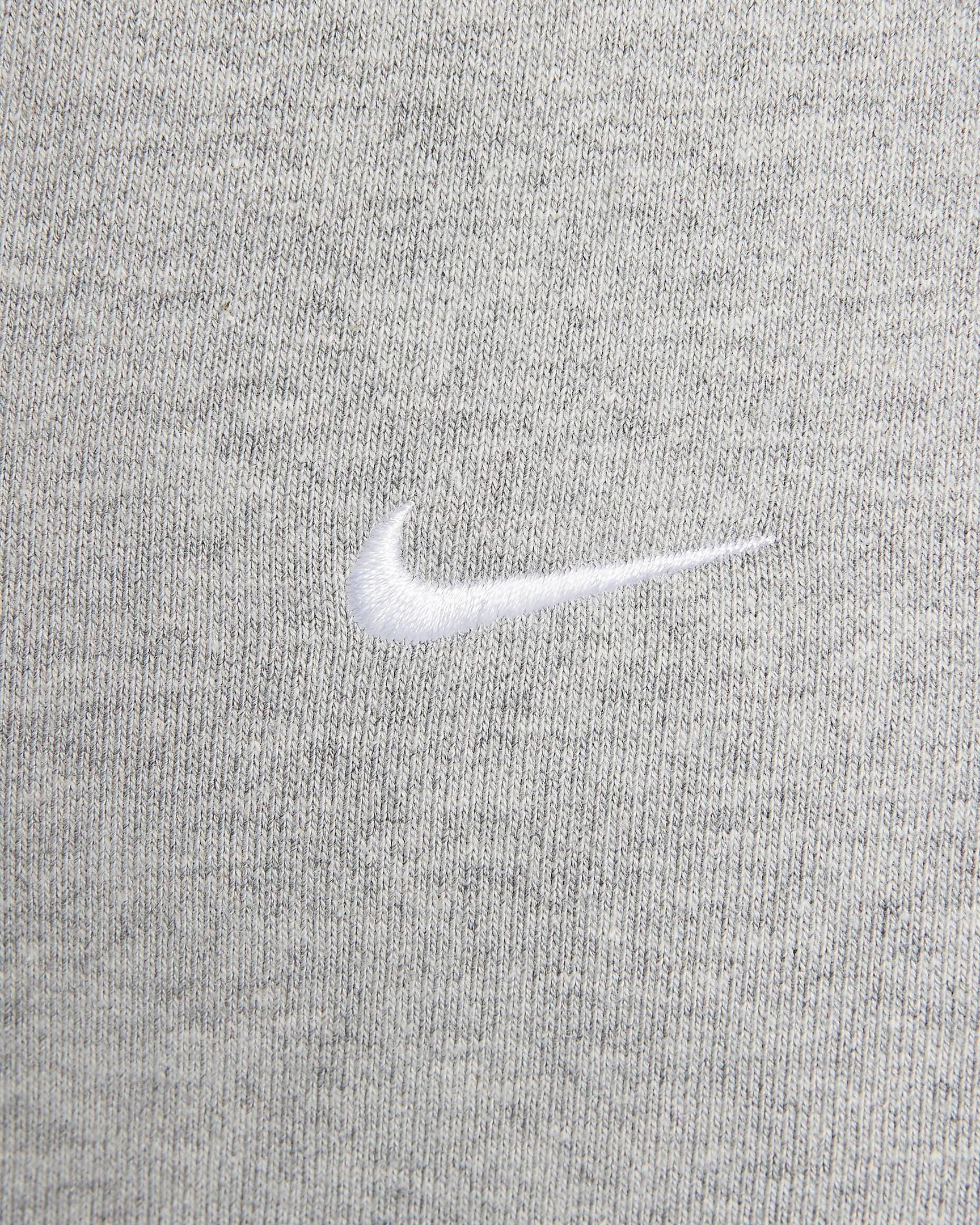 Nike Men's Solo Swoosh Loose Fleece Pullover Hoodie - LIGHT GREY Thumbnail View 4