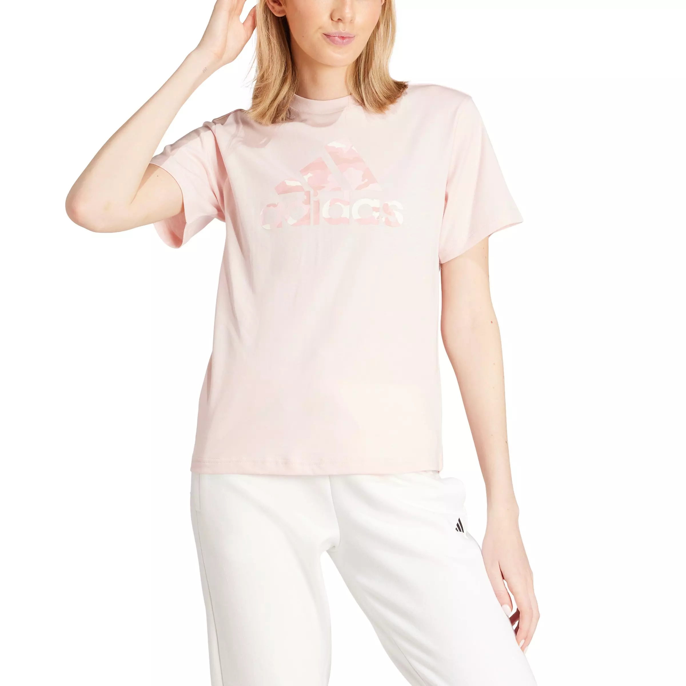 adidas Women's Camo Graphic T-Shirt -Pink - PINK