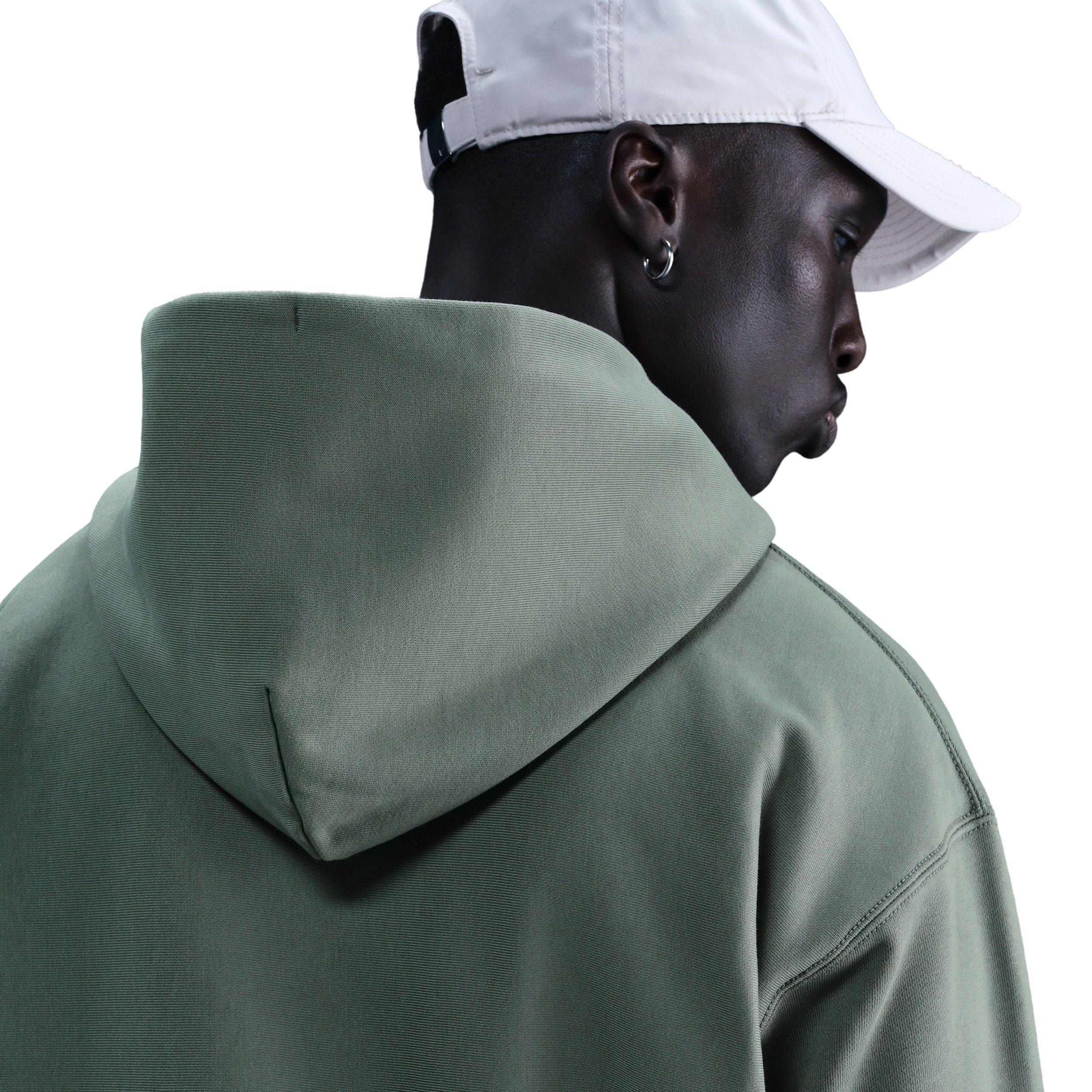 Nike Men's Solo Swoosh Full-Zip Fleece Hooded Jacket - GREY Thumbnail View 2