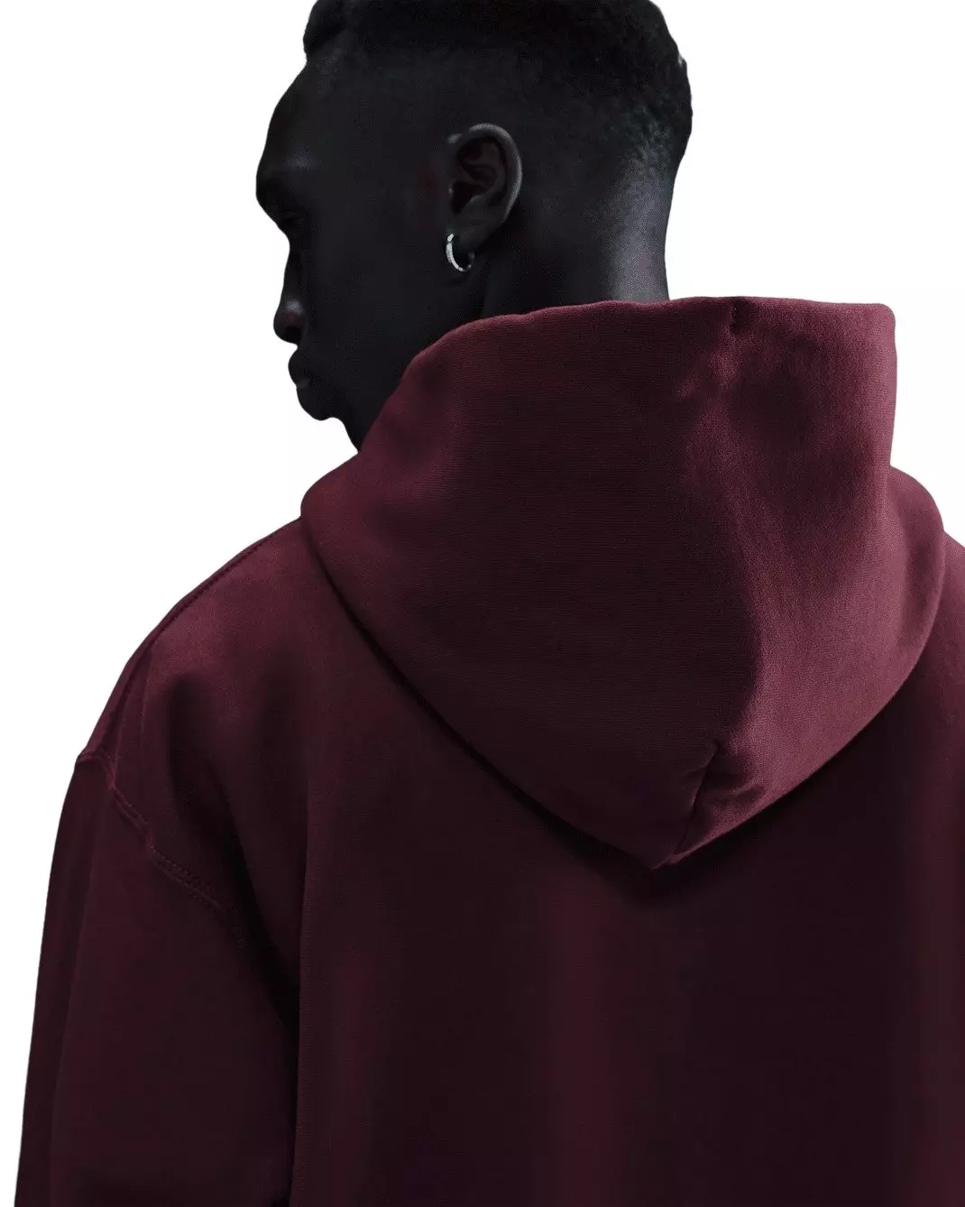 Nike Men's Solo Swoosh Full-Zip Fleece Hooded Jacket - BURGUNDY