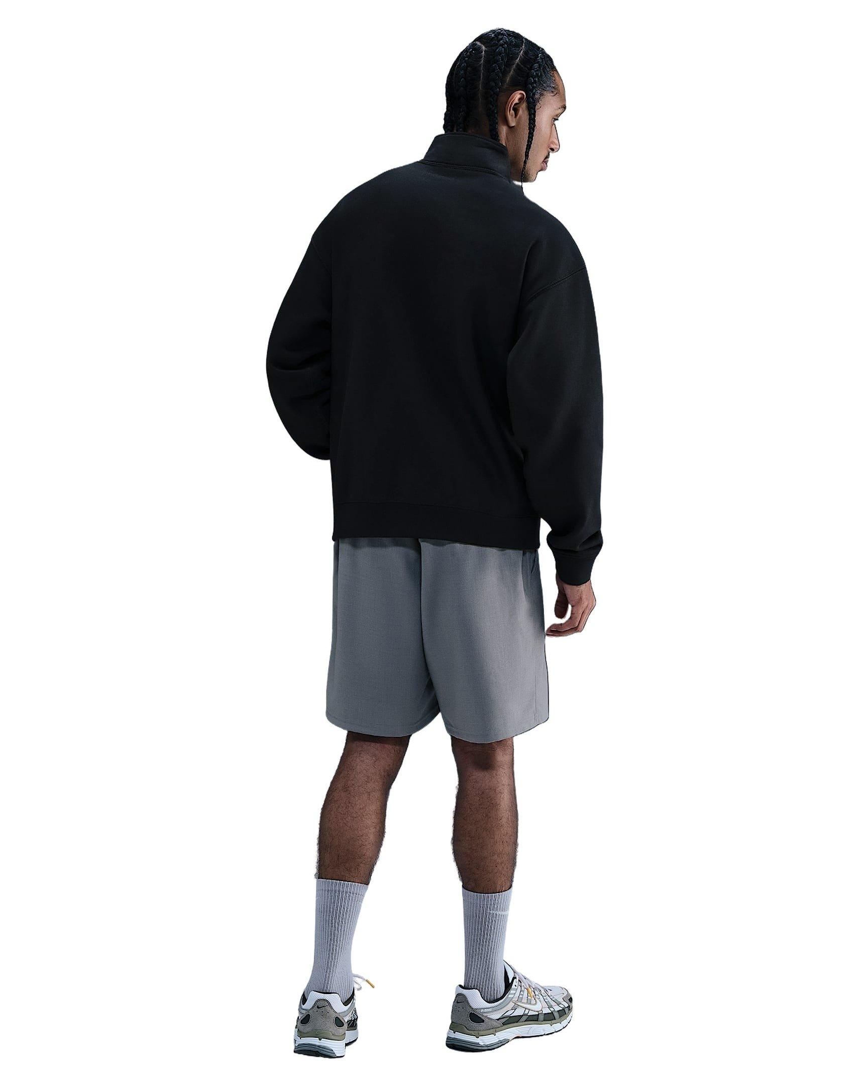 Nike Men's Solo Swoosh Fleece Quarter-Zip Top - BLACK Thumbnail View 5