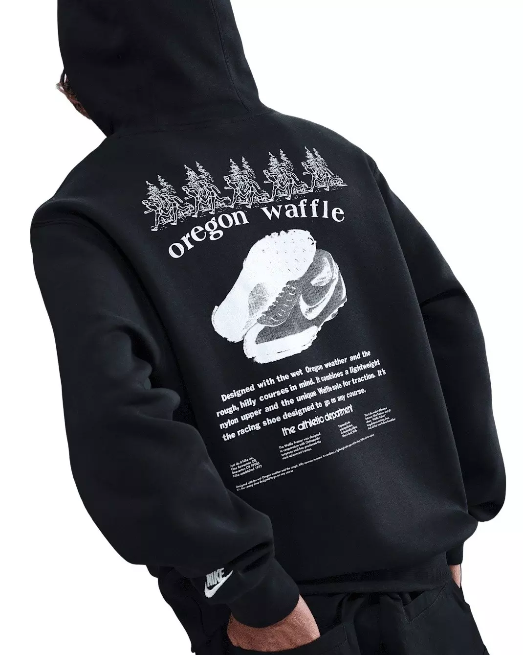 Nike Men's Sportwear Club BB Oregon Waffle Fleece Hoodie - BLACK