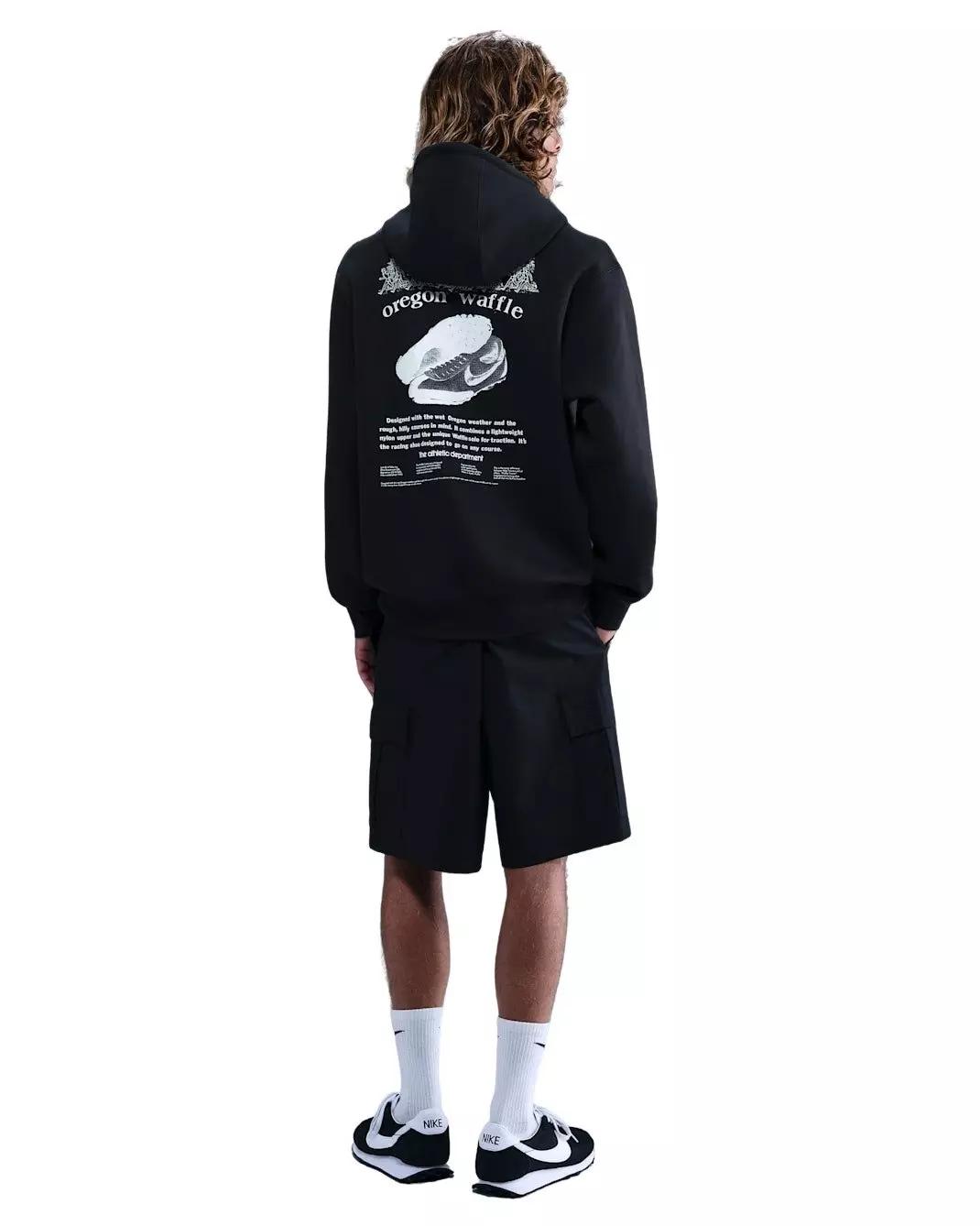 Nike Men's Sportwear Club BB Oregon Waffle Fleece Hoodie - BLACK