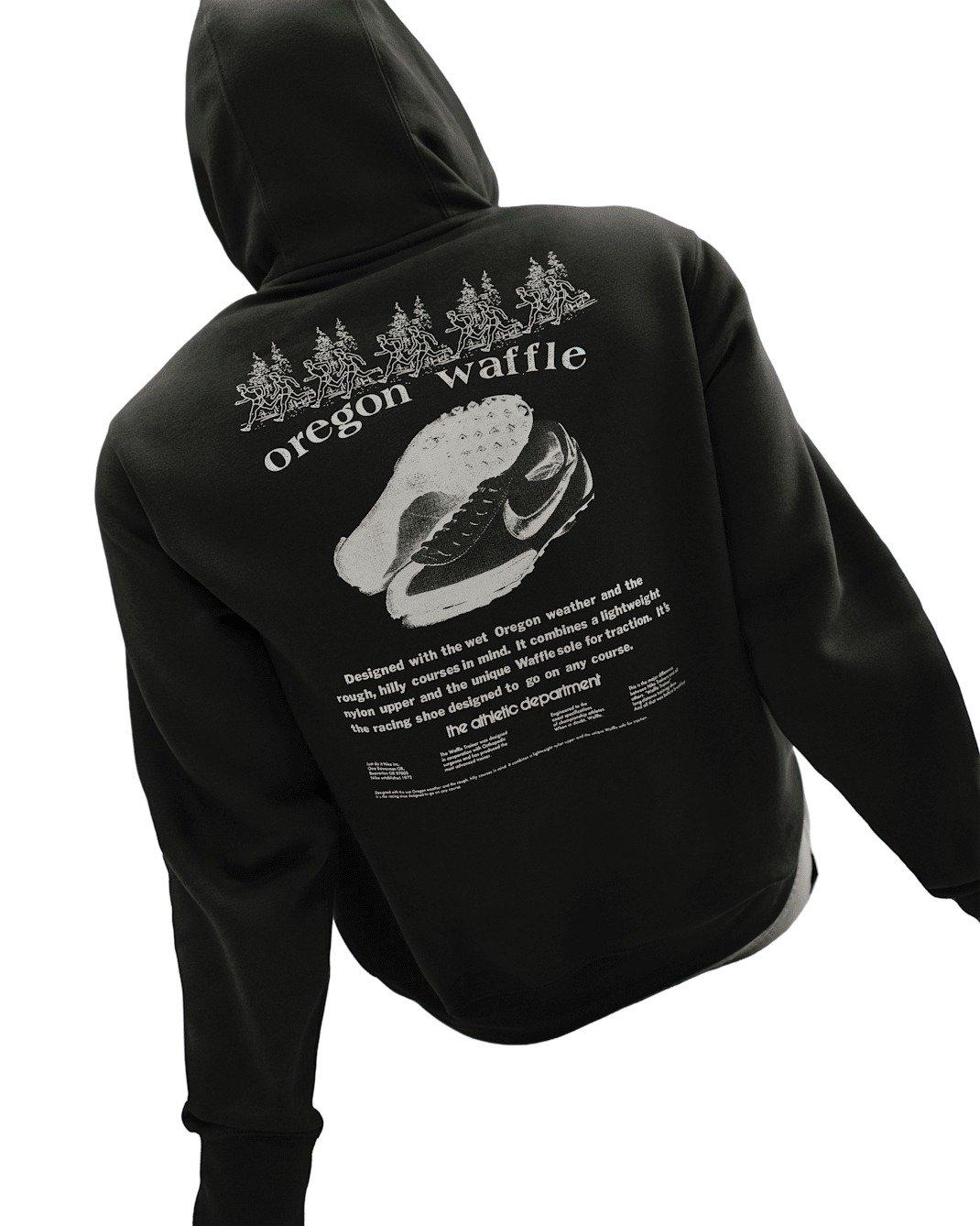 Nike Men's Sportwear Club BB Oregon Waffle Fleece Hoodie - GREEN Thumbnail View 2