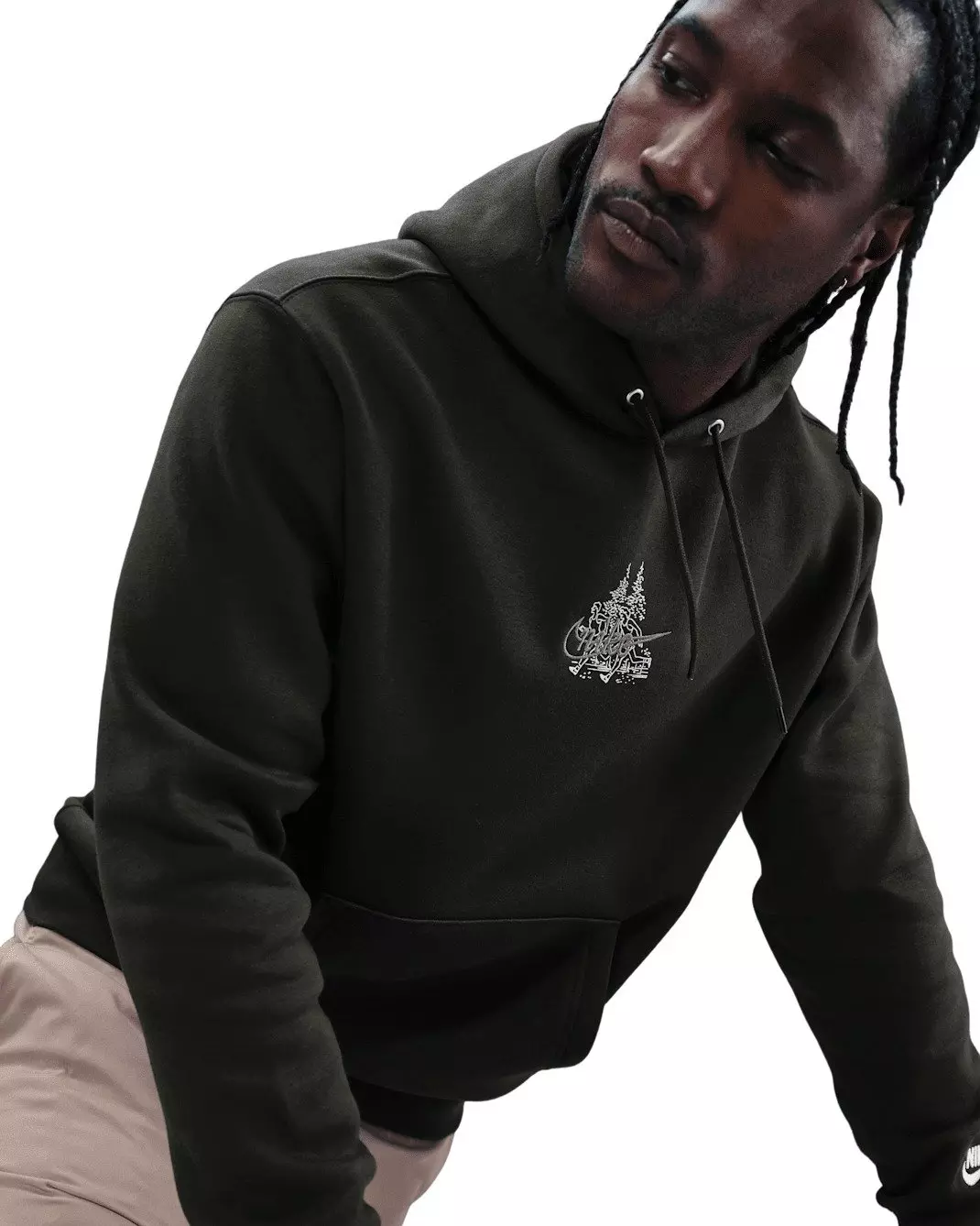 Nike Men's Sportwear Club BB Oregon Waffle Fleece Hoodie - GREEN