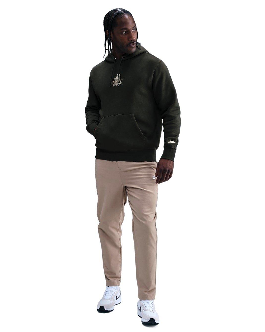 Nike Men's Sportwear Club BB Oregon Waffle Fleece Hoodie - GREEN Thumbnail View 4