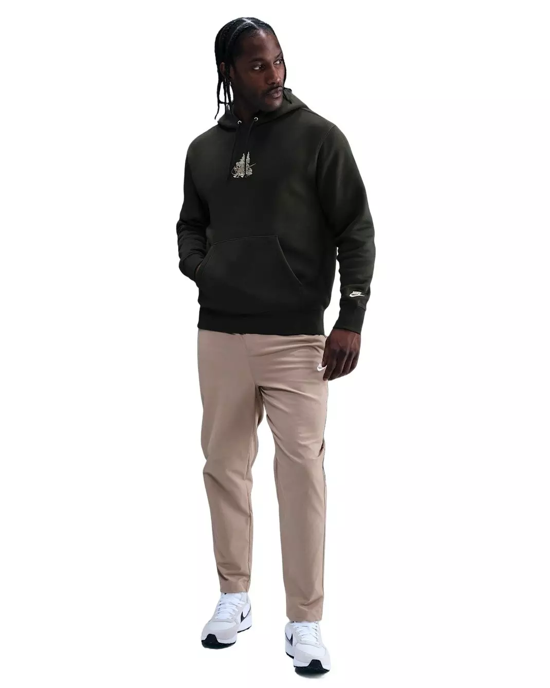 Nike Men's Sportwear Club BB Oregon Waffle Fleece Hoodie - GREEN