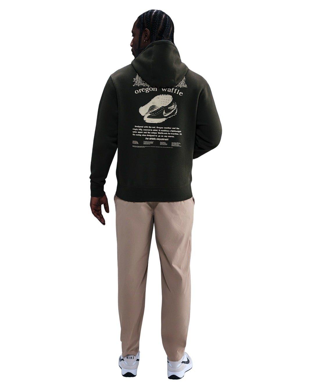 Nike Men's Sportwear Club BB Oregon Waffle Fleece Hoodie - GREEN Thumbnail View 5