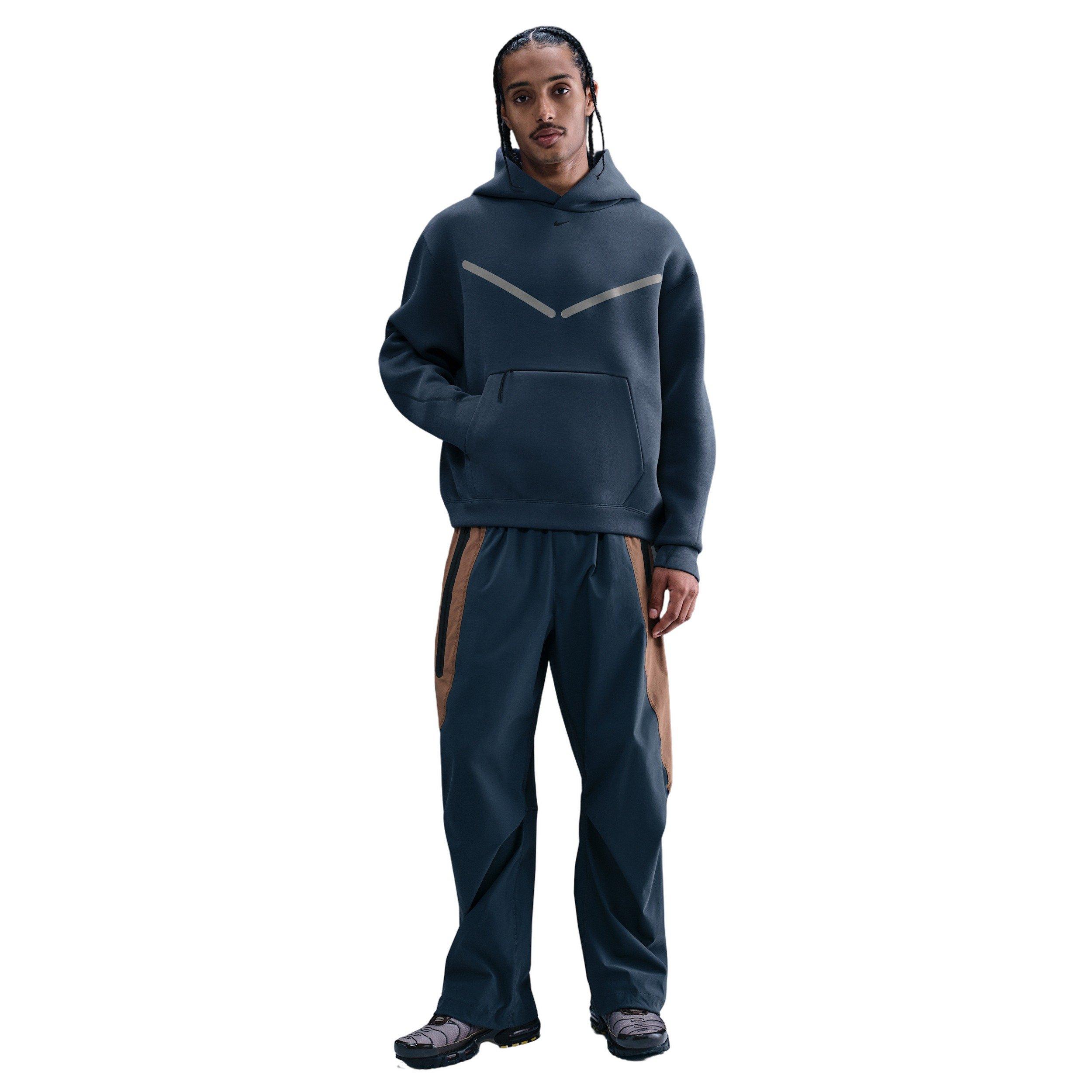 Nike Men's Tech Pullover Graphic Hoodie - BLUE Thumbnail View 4