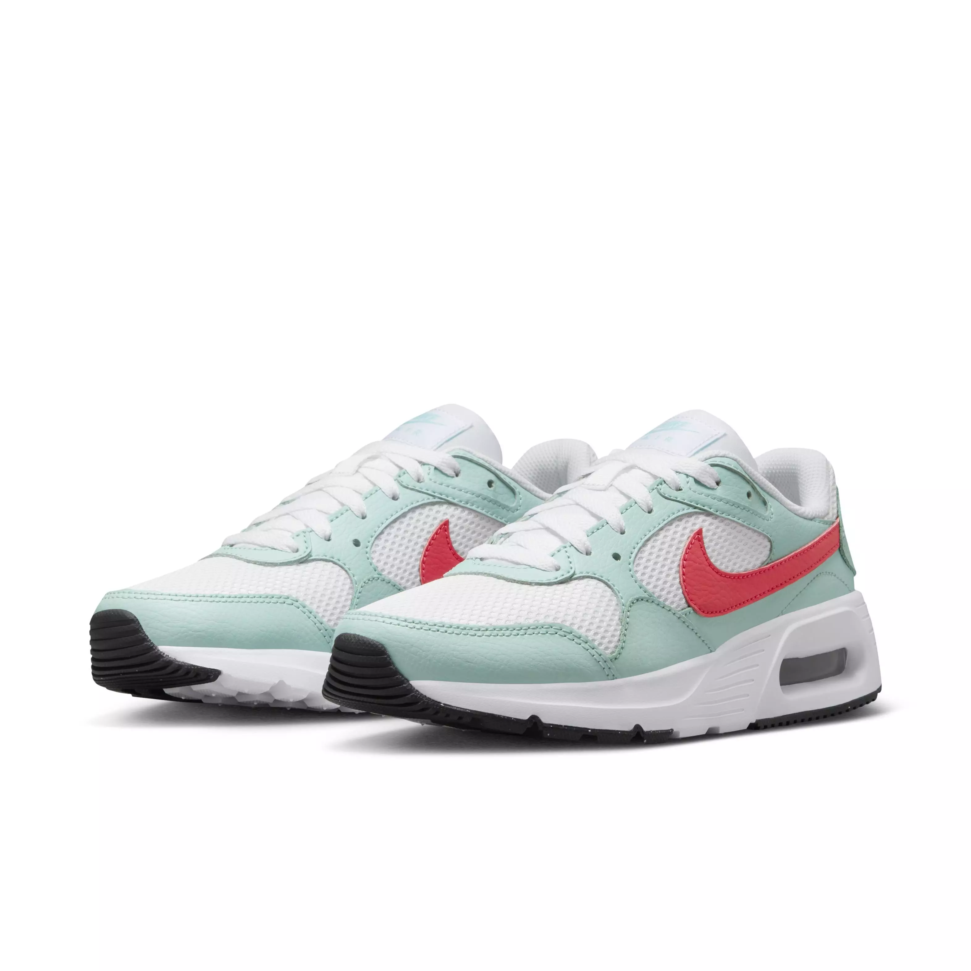Nike Air Max SC "White/Light Fusion Red/Jade Ice/Black" Women's Shoe - WHITE/LT RED/JADE/BLACK