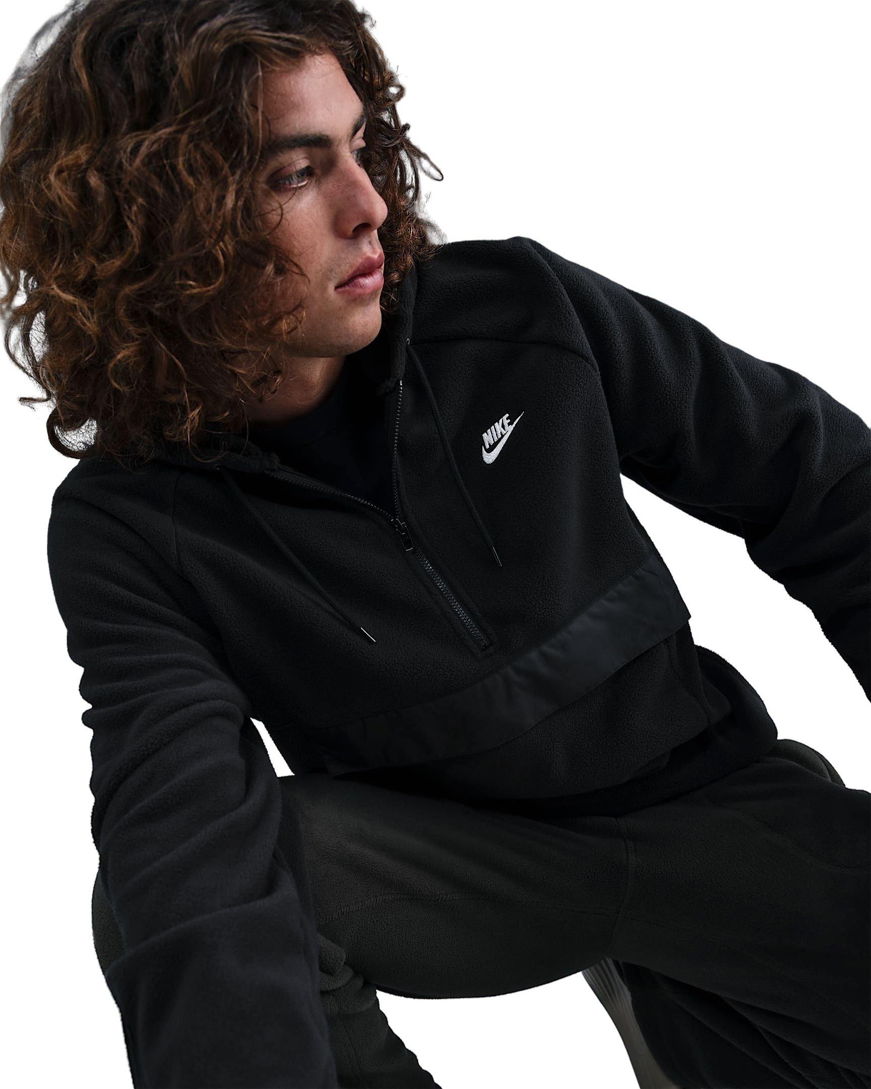 Nike Men's Sportswear Club Fleece Winterized Top - BLACK Thumbnail View 3