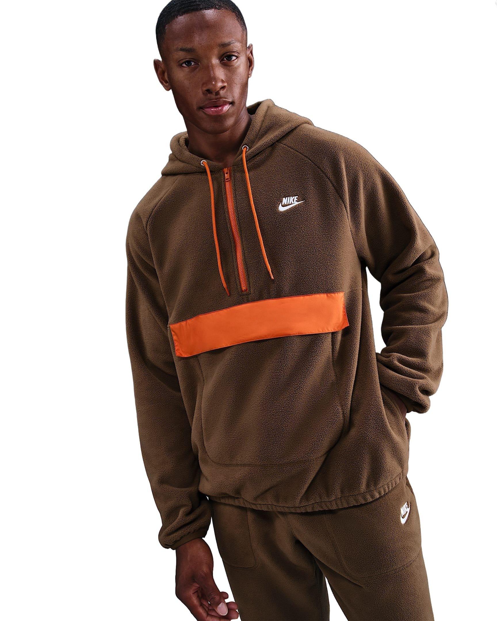 Nike Men's Sportswear Club Fleece Winterized Top - BROWN Thumbnail View 1