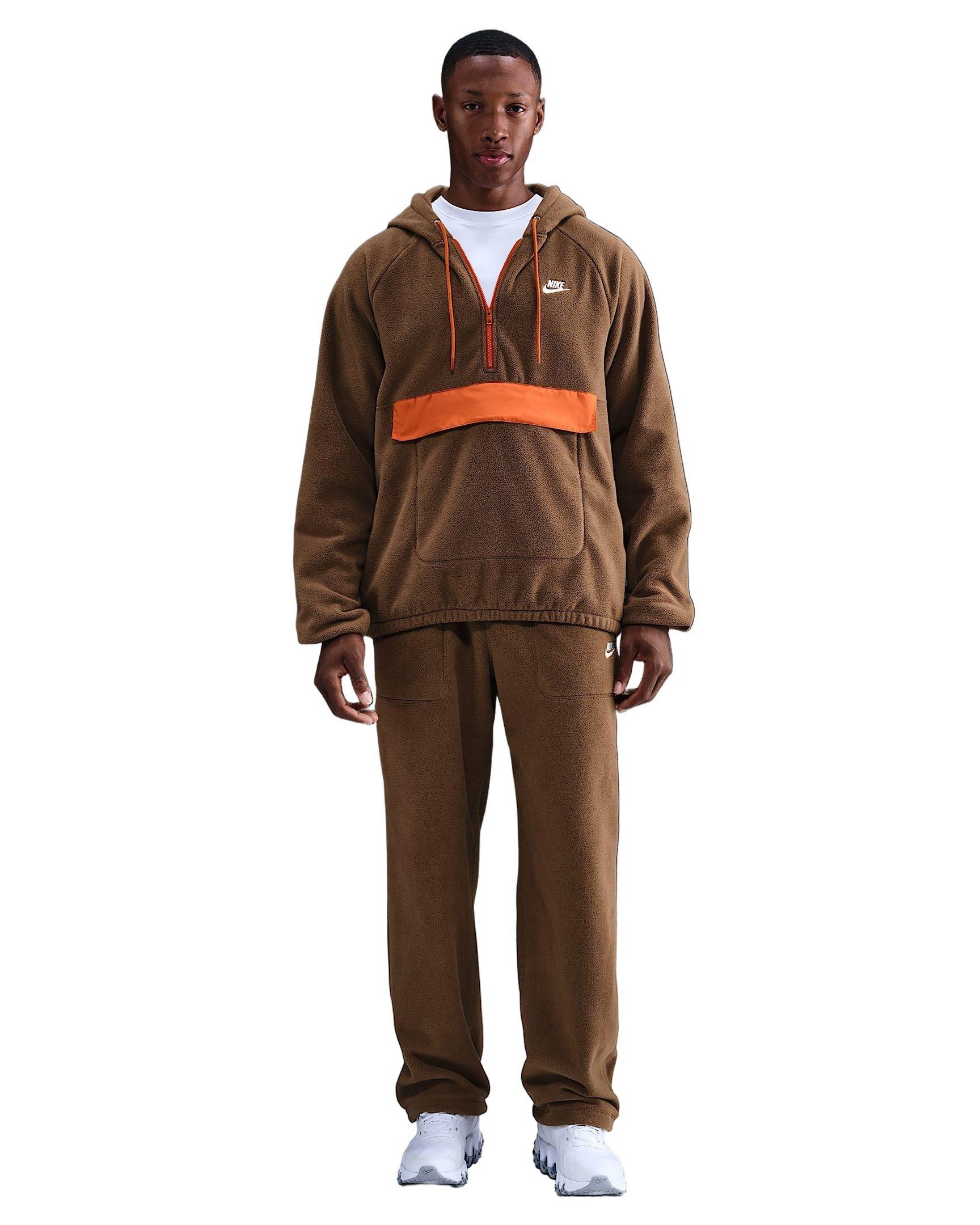 Nike Men's Sportswear Club Fleece Winterized Top - BROWN Thumbnail View 4