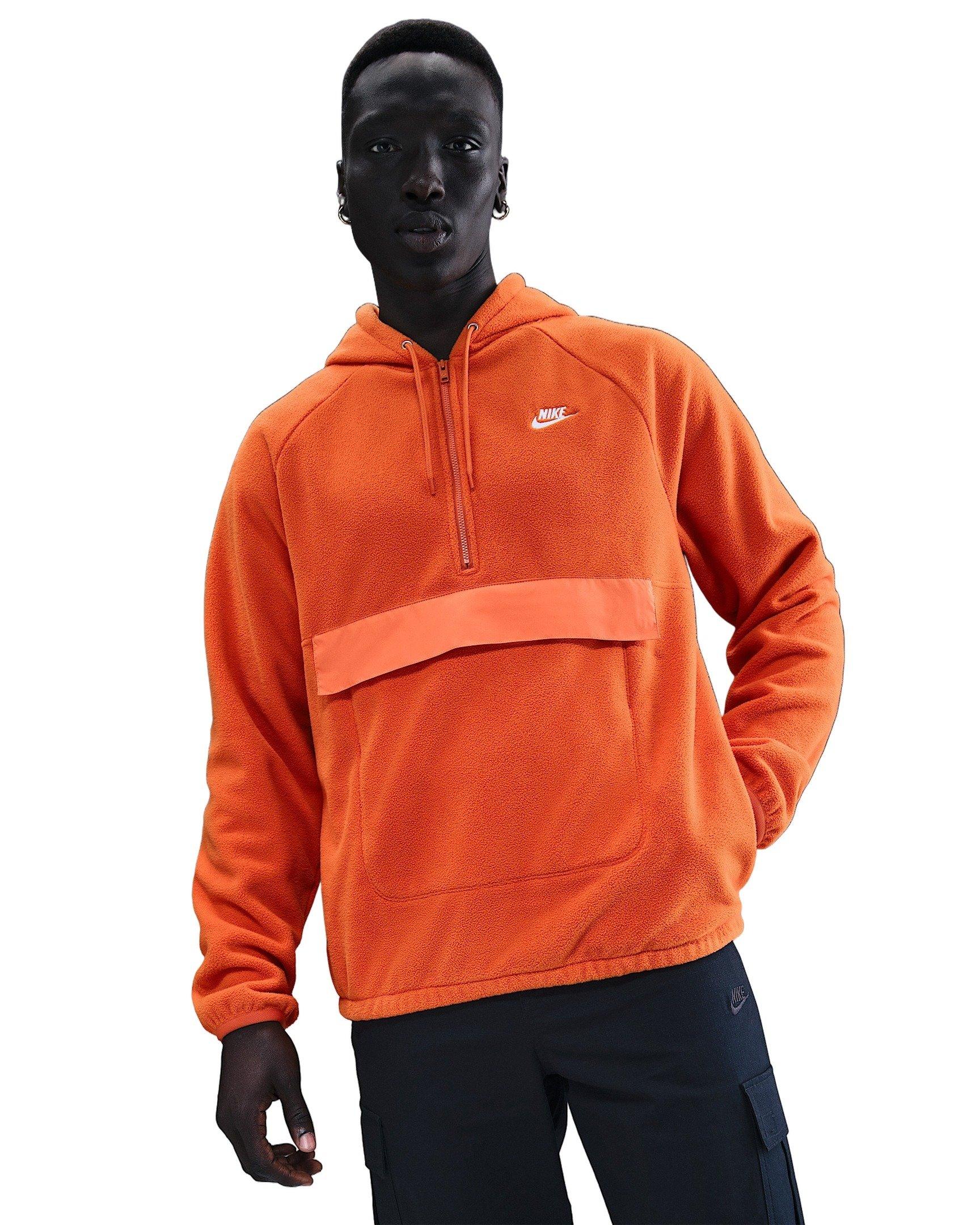Nike Men's Sportswear Club Fleece Winterized Top - ORANGE Thumbnail View 1