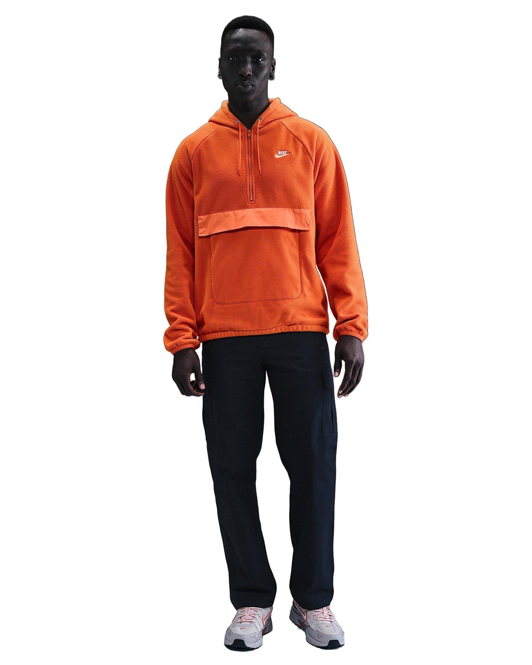 Nike Men's Sportswear Club Fleece Winterized Top - ORANGE Thumbnail View 4