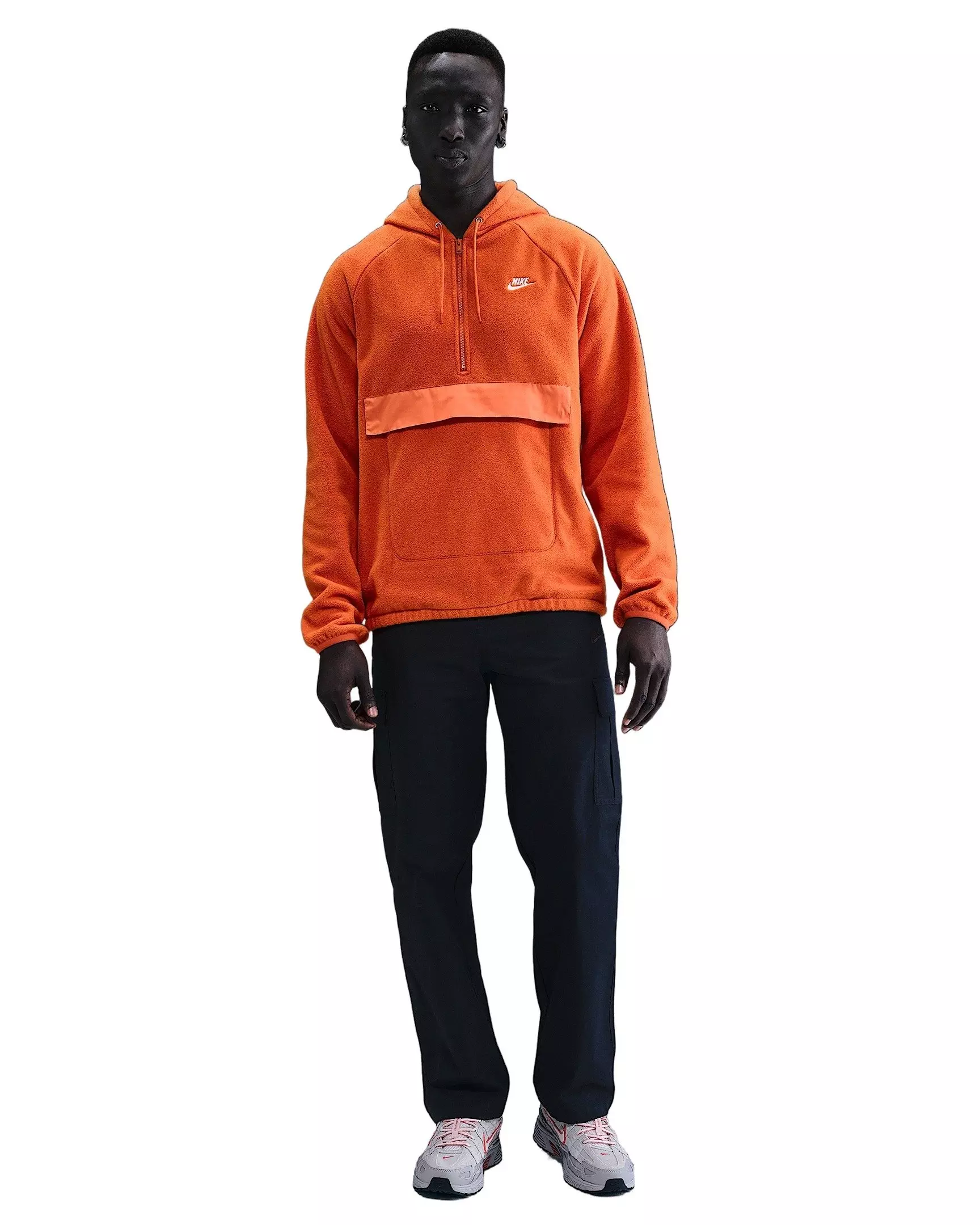 Nike Men's Sportswear Club Fleece Winterized Top - ORANGE