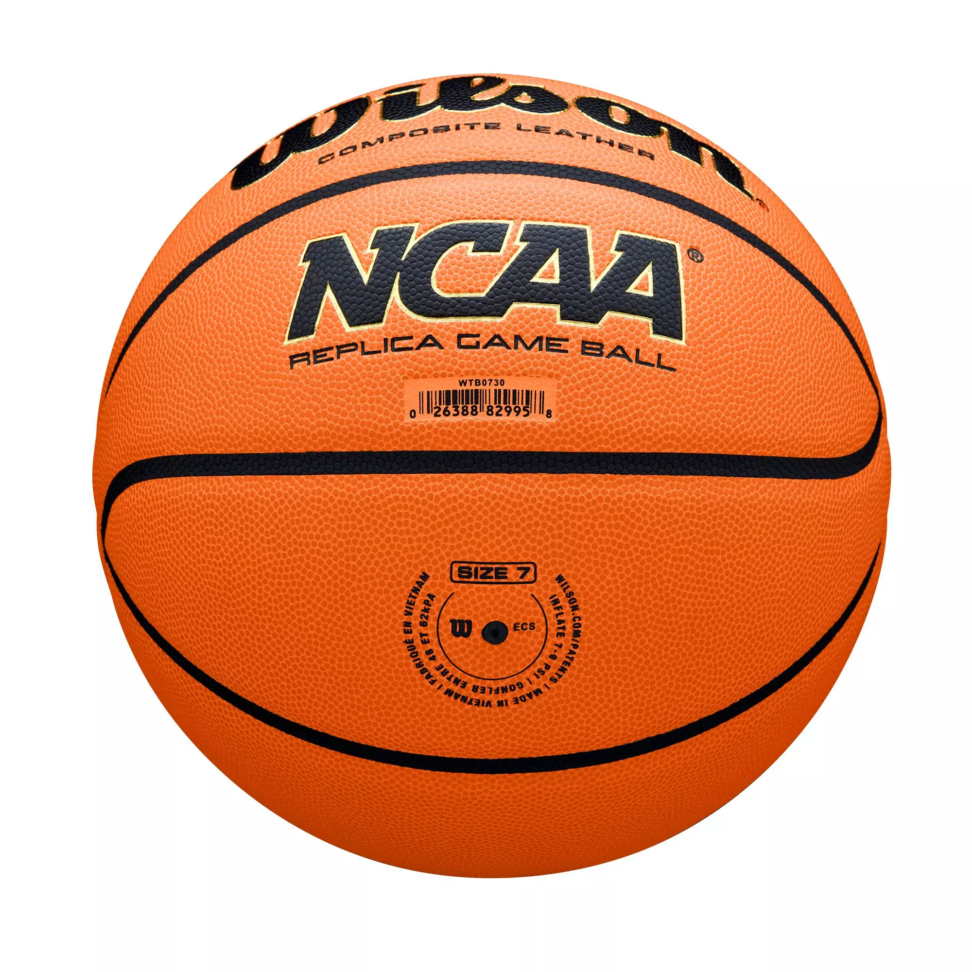 Wilson NCAA Replica 7 Basketball-Orange - ORANGE