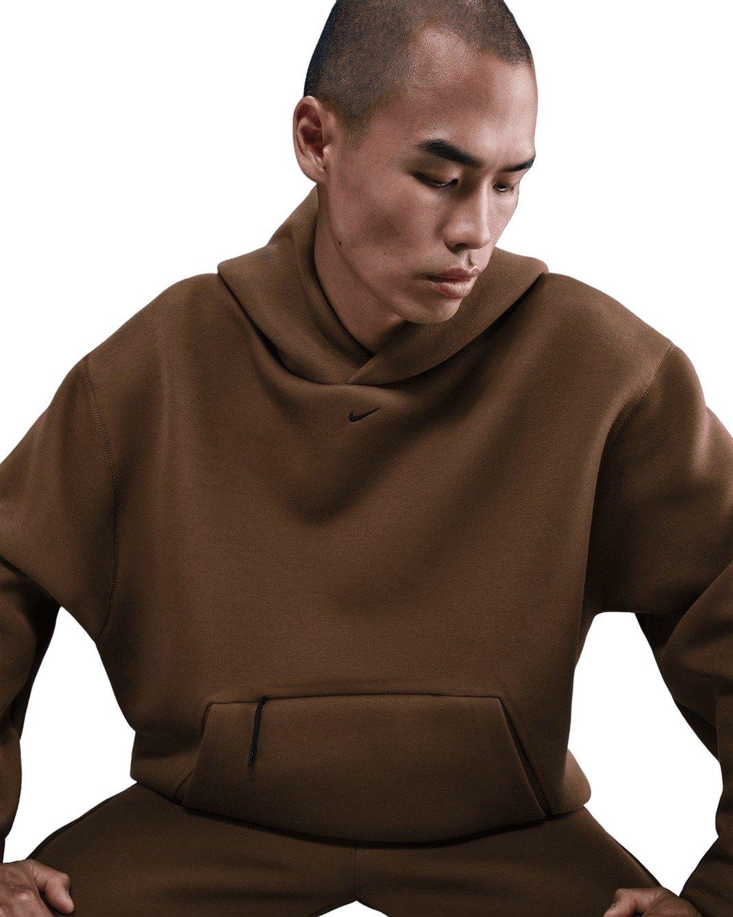Nike Men's Tech Fleece Oversized Hoodie - BROWN Thumbnail View 3