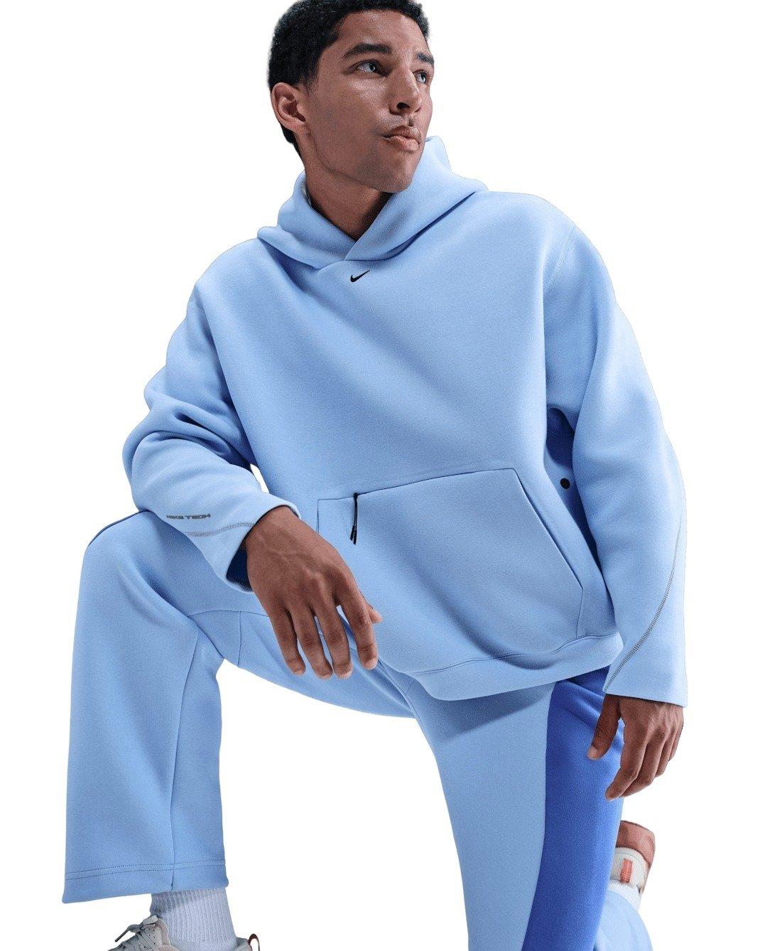 Nike Men's Tech Fleece Oversized Hoodie - BLUE Thumbnail View 3