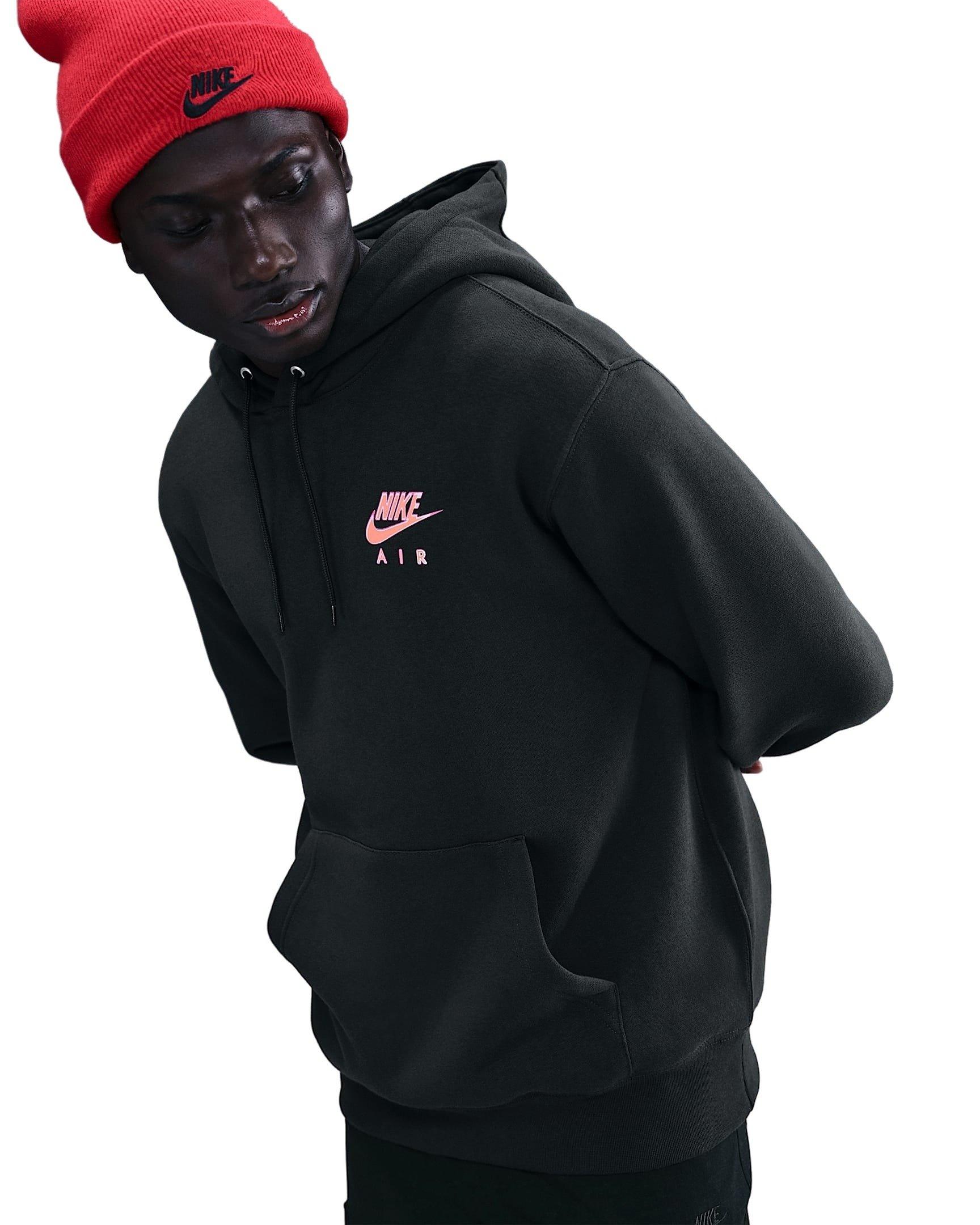 Nike Men's Sportswear Club Pullover Fleece Hoodie - BLACK Thumbnail View 1