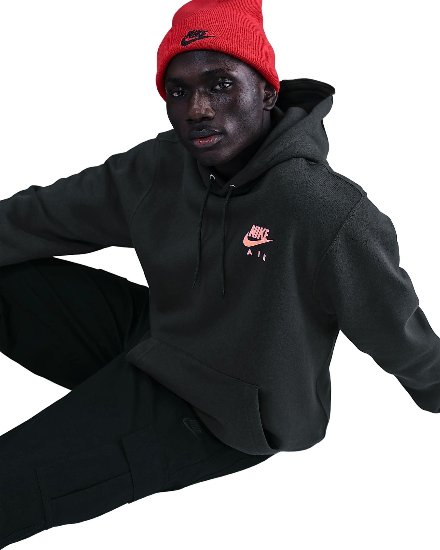 Nike Men's Sportswear Club Pullover Fleece Hoodie - BLACK Thumbnail View 3