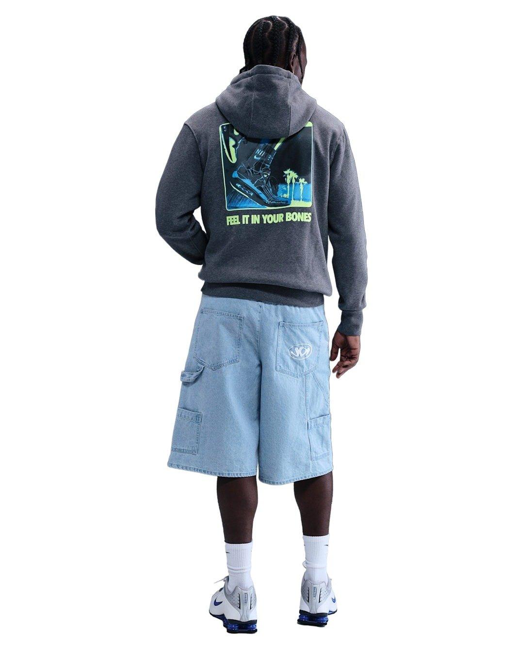 Nike Men's Sportswear Club Pullover Fleece Hoodie - CHARCOAL Thumbnail View 5