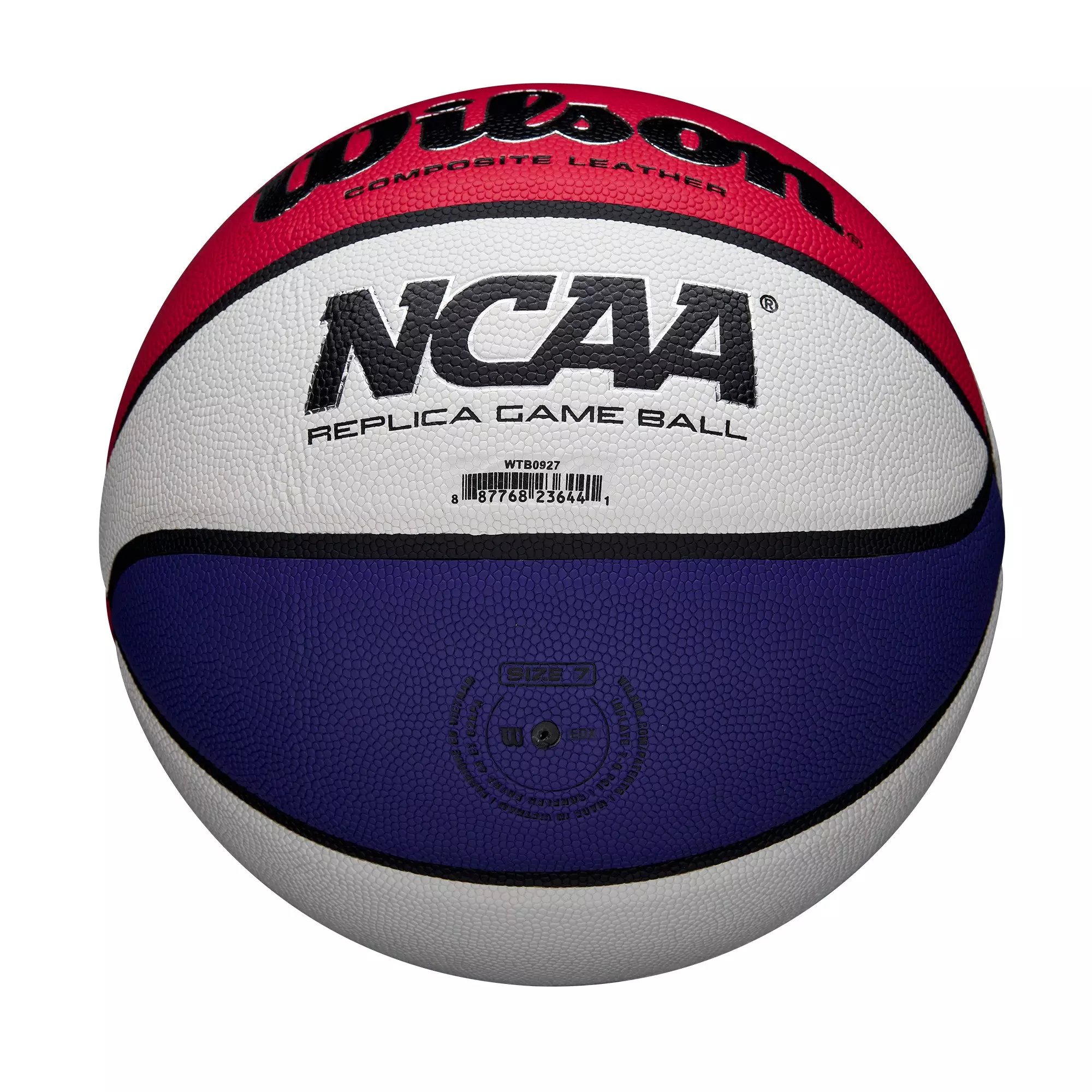 Wilson NCAA Evo NXT Replica Basketball-Red/White/Blue - RED/WHITE/BLUE