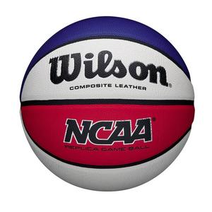 Wilson NCAA Evo NXT Replica Basketball-Red/White/Blue