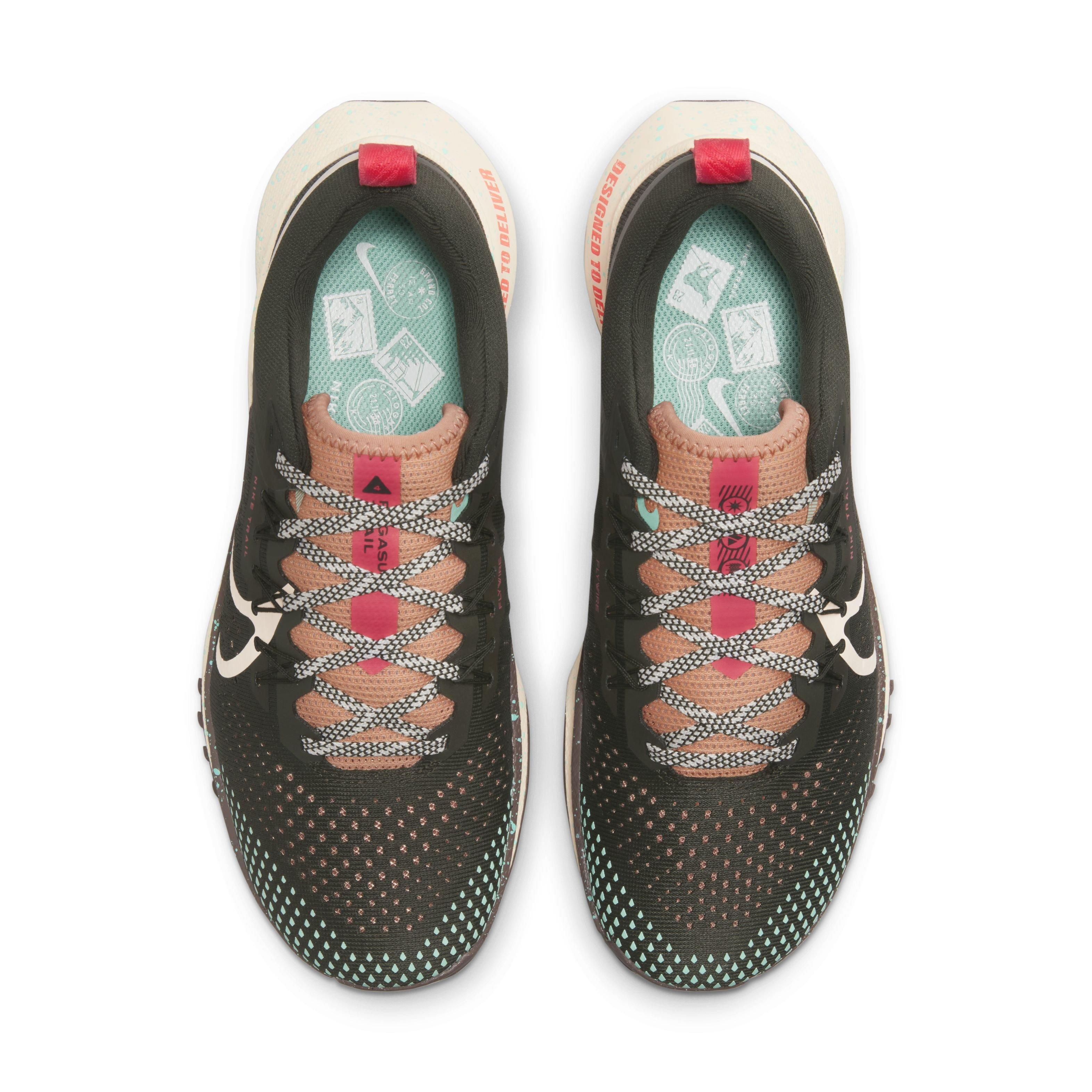 Nike Pegasus Trail 4 "Sequoia/Guava Ice/Amber Brown" Women's Trail Running Shoe - SEQUOIA/GUAVA/BROWN Thumbnail View 3