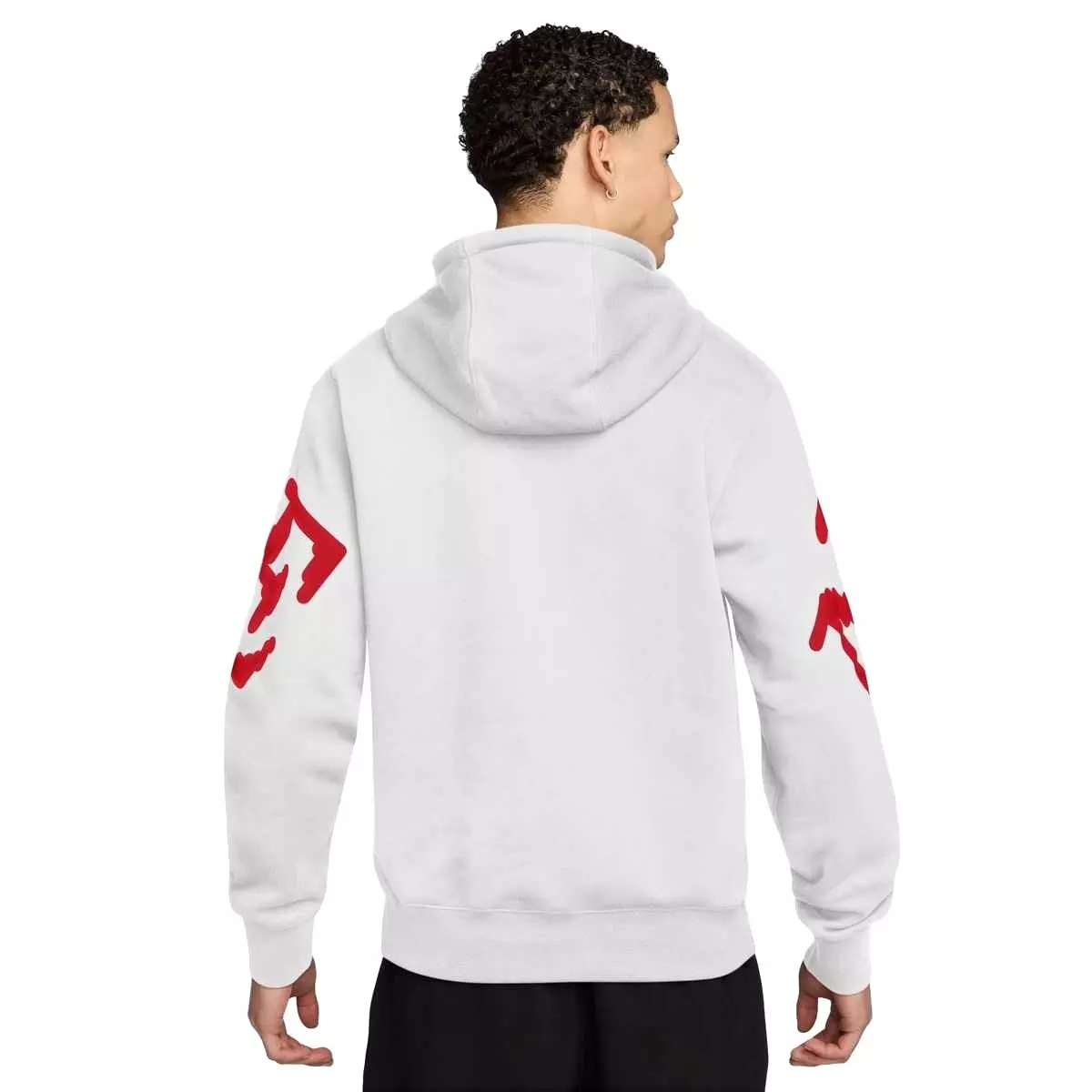 Nike Men's Sportswear Club Fleece Hoodie - White/Red - WHITE/RED