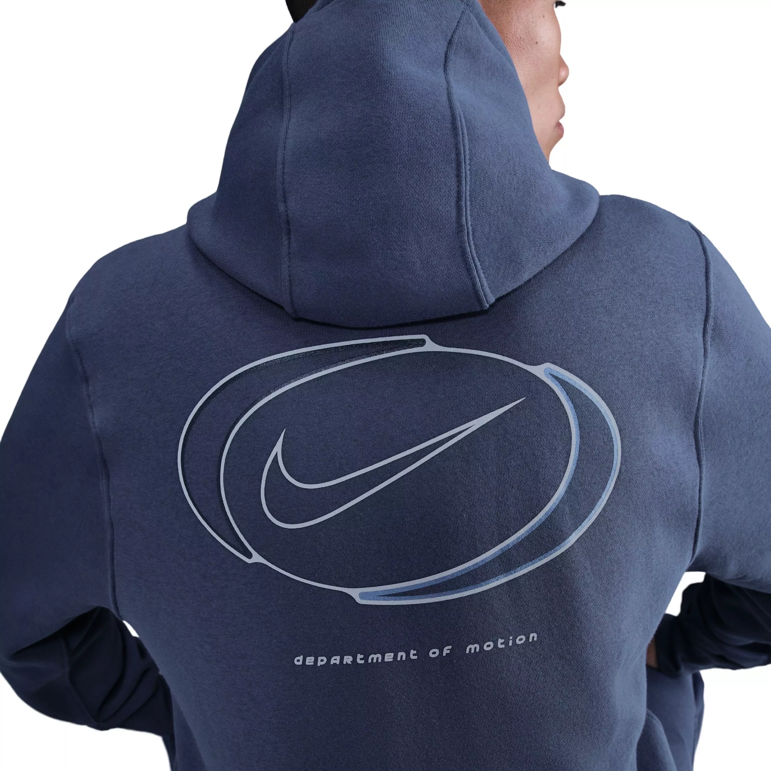 Nike Men's Club Fleece Department of Motion Full-Zip Hooded Jacket - BLUE